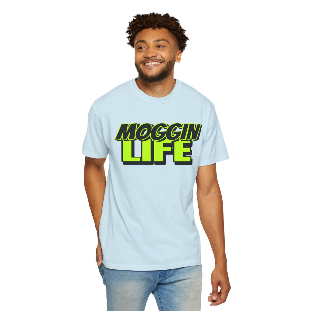 "Moggin Life" — Bold Neon Graphic Tee