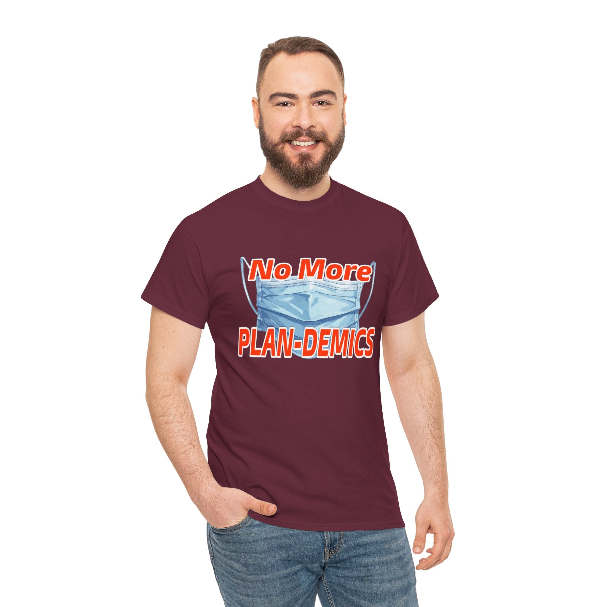 "No More PLAN-DEMICS" Mask Protest Graphic Tee