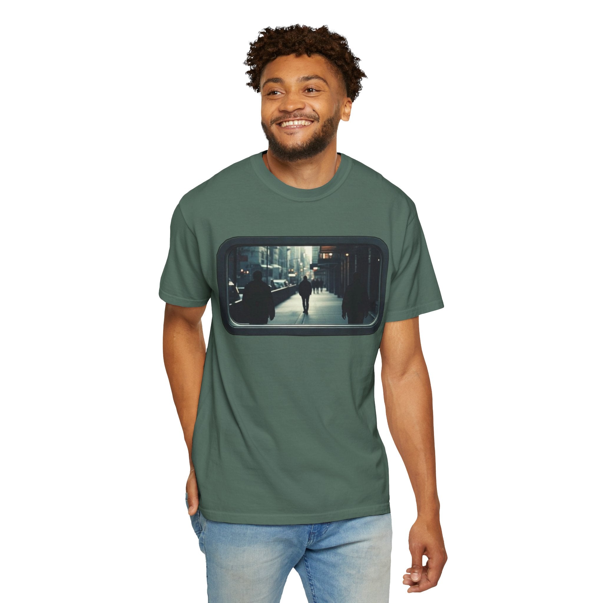 "Outside My Window" Urban Night Commuter Graphic Tee