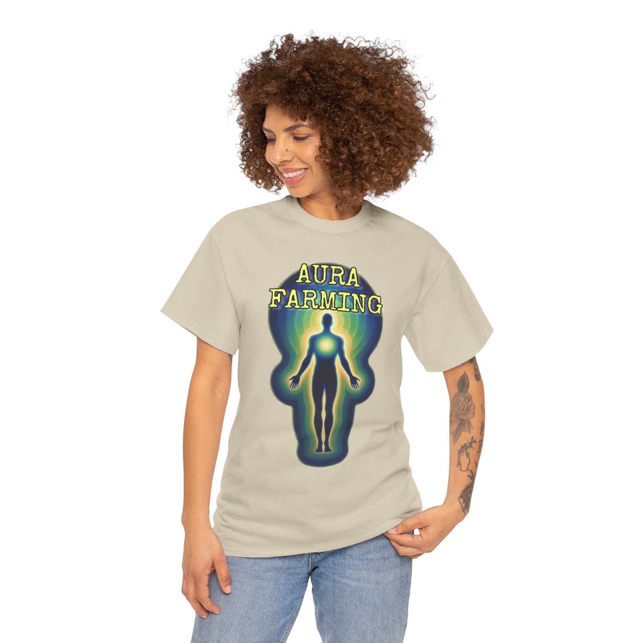 "Aura Farming" — Spiritual Energy Graphic Tee