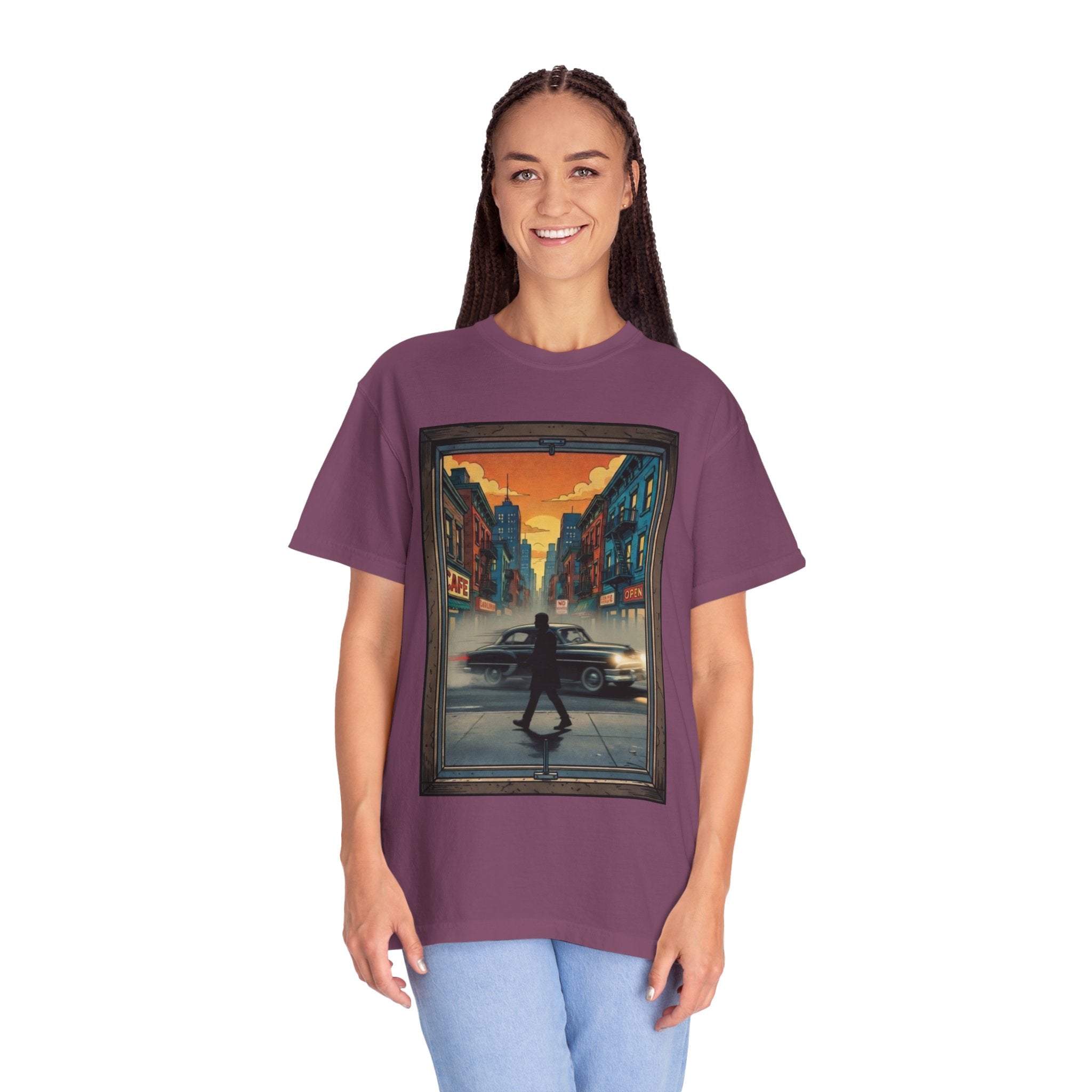 "Walking Alone" City Sidewalk Graphic Tee