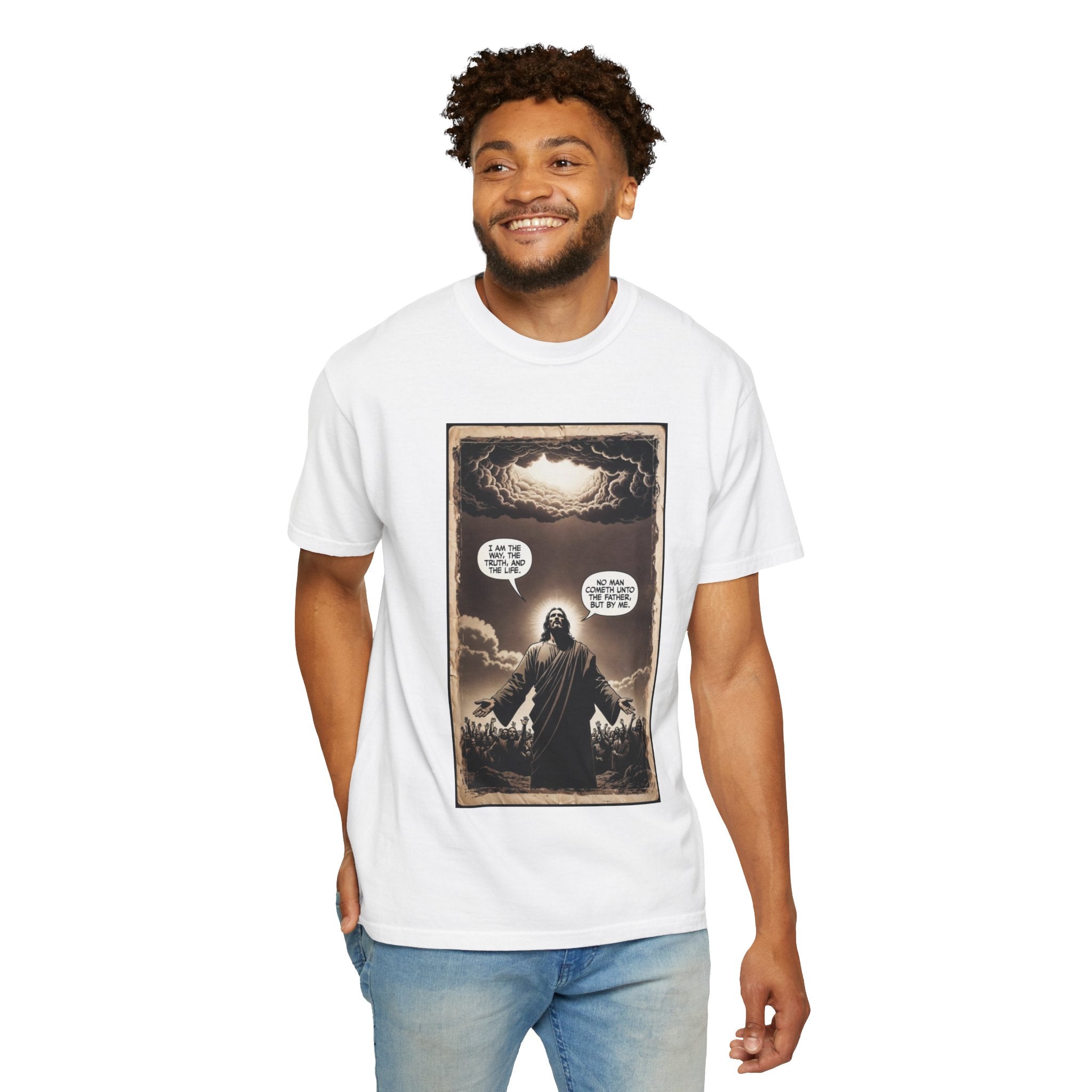 Jesus Comic Panel "I Am The Way" Graphic Tee
