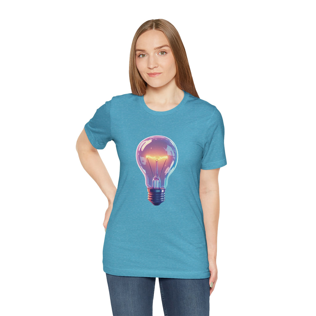"Bright Ideas" Retro Neon Light Bulb Graphic Tee