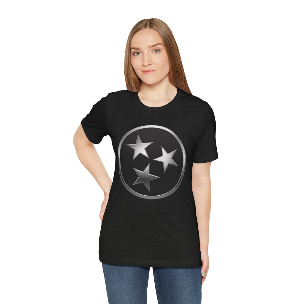 "Tennessee Pride" Metallic Black State Emblem Graphic Tee