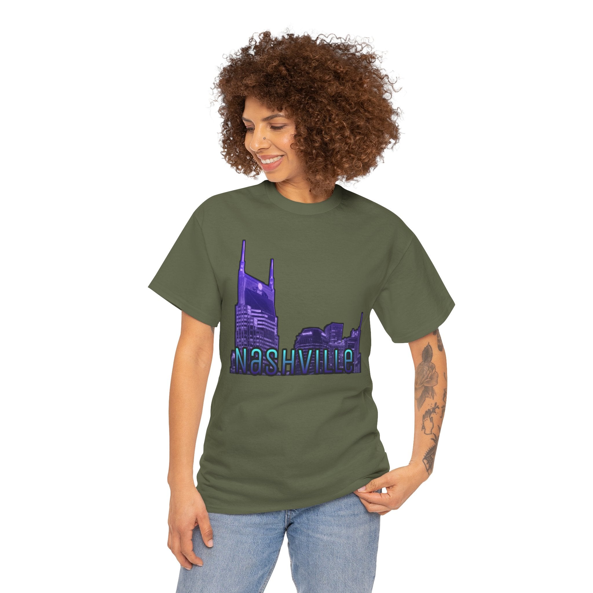 "Nashville Skyline" - Nashville Tennessee Graphic Tee