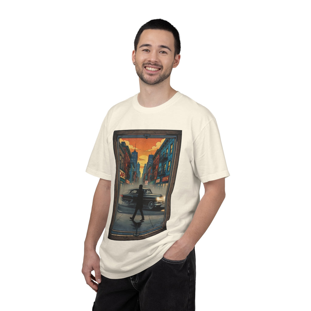 "Walking Alone" City Sidewalk Graphic Tee