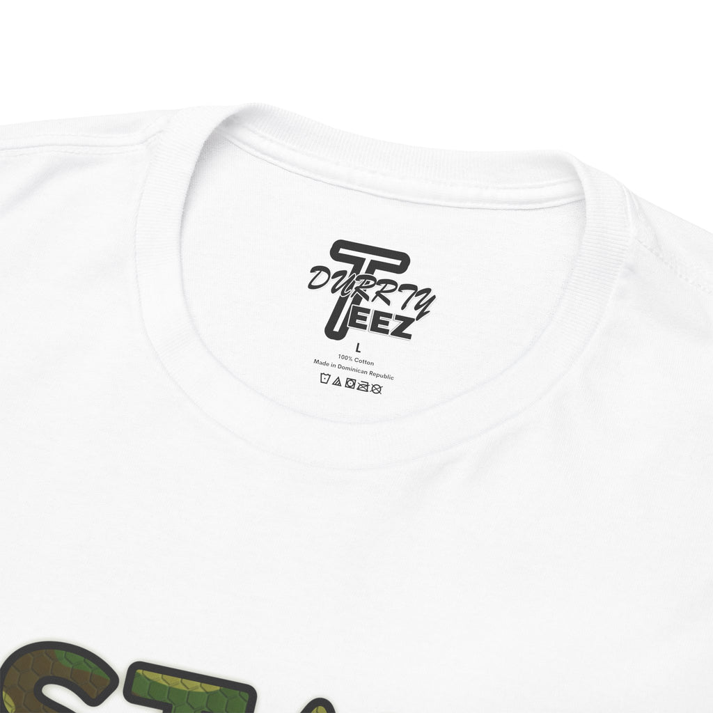 "Stay Based!" Green Camo Graphic Tee