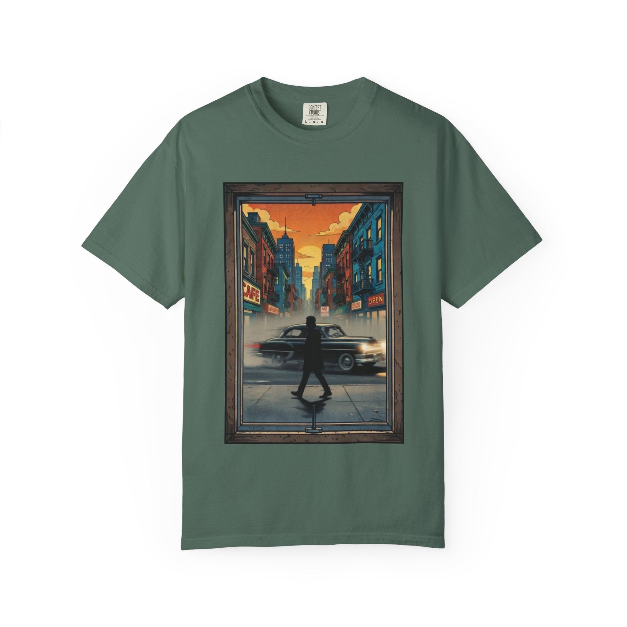 "Walking Alone" City Sidewalk Graphic Tee