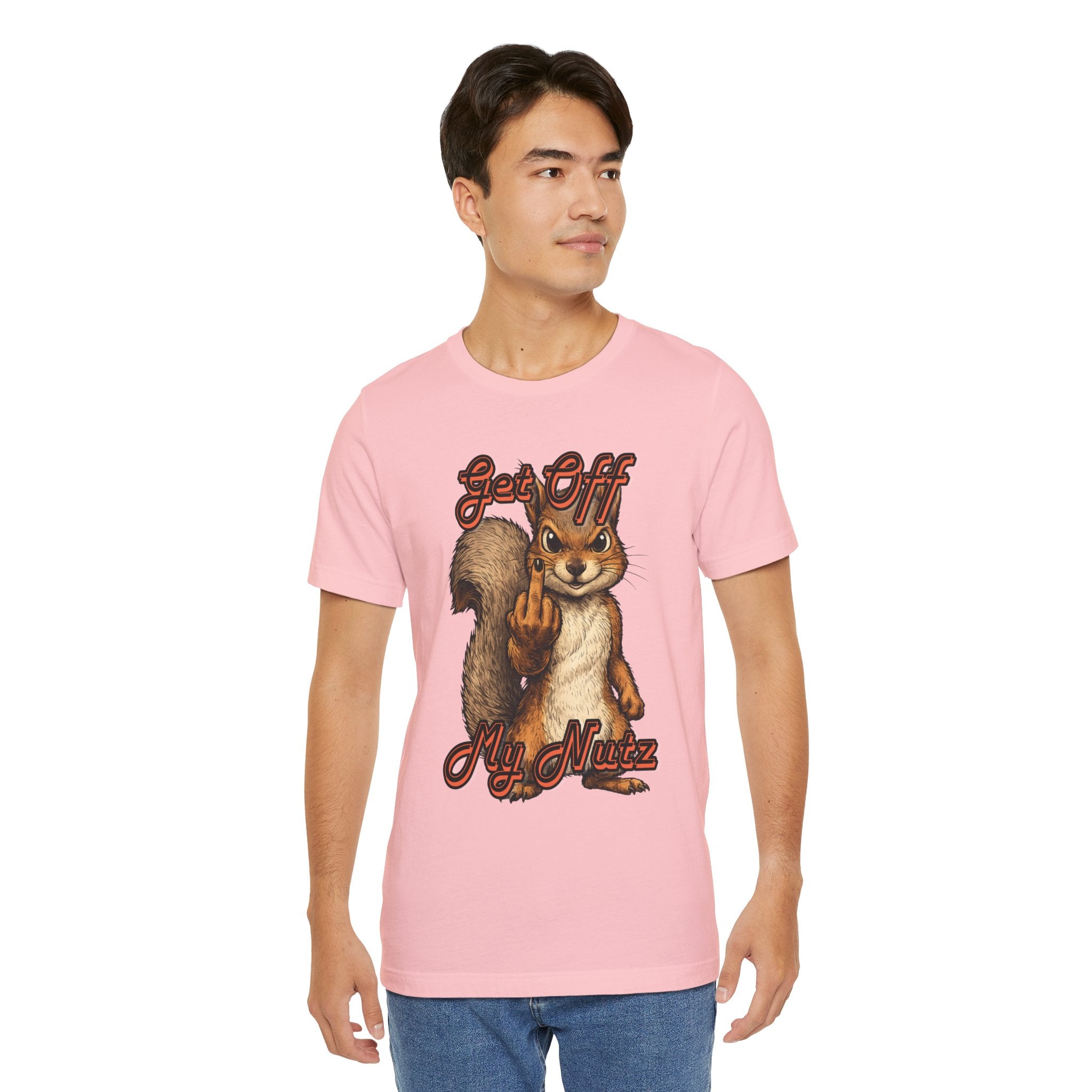 "Get Off My Nutz" Funny Middle Finger Squirrel Graphic Tee