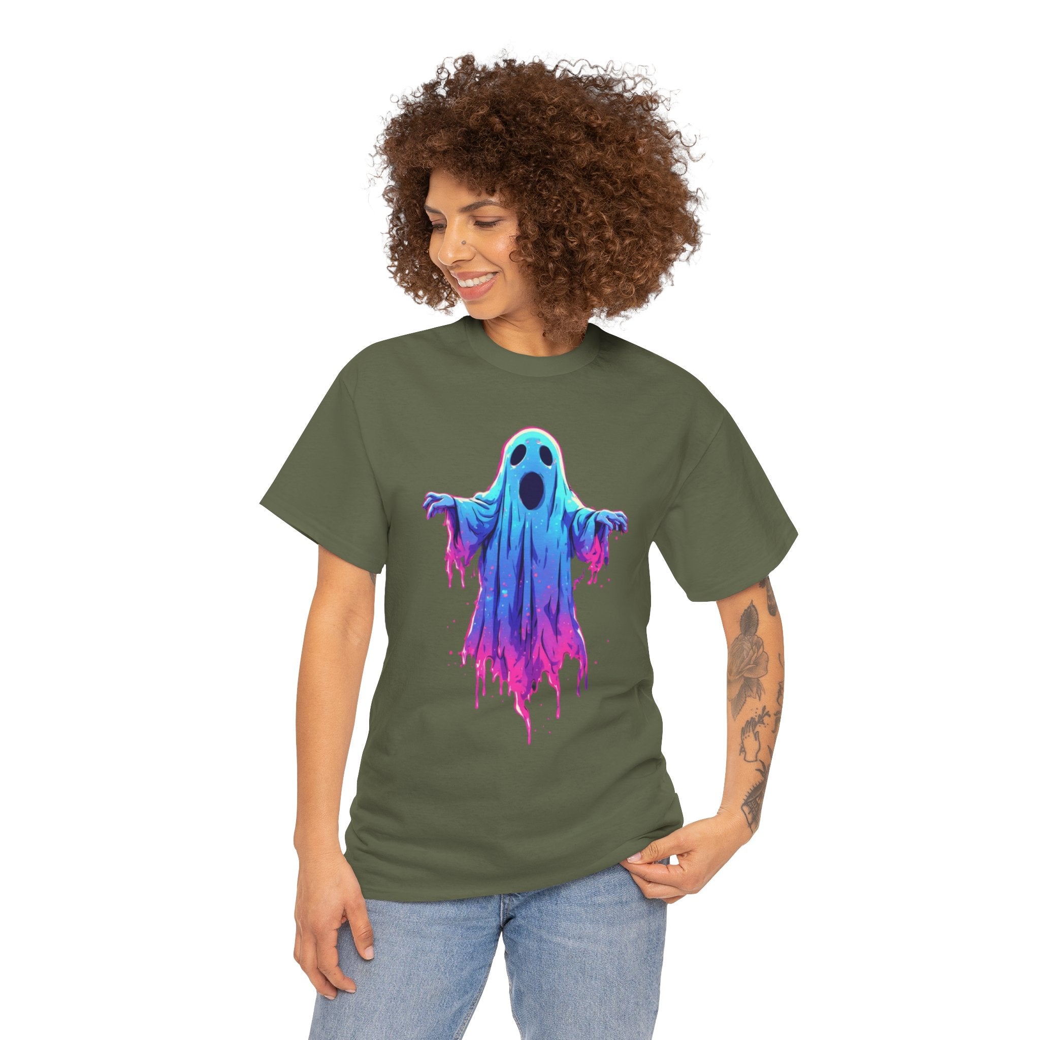 "Ghost Drip" Neon Ghost Graphic Tee
