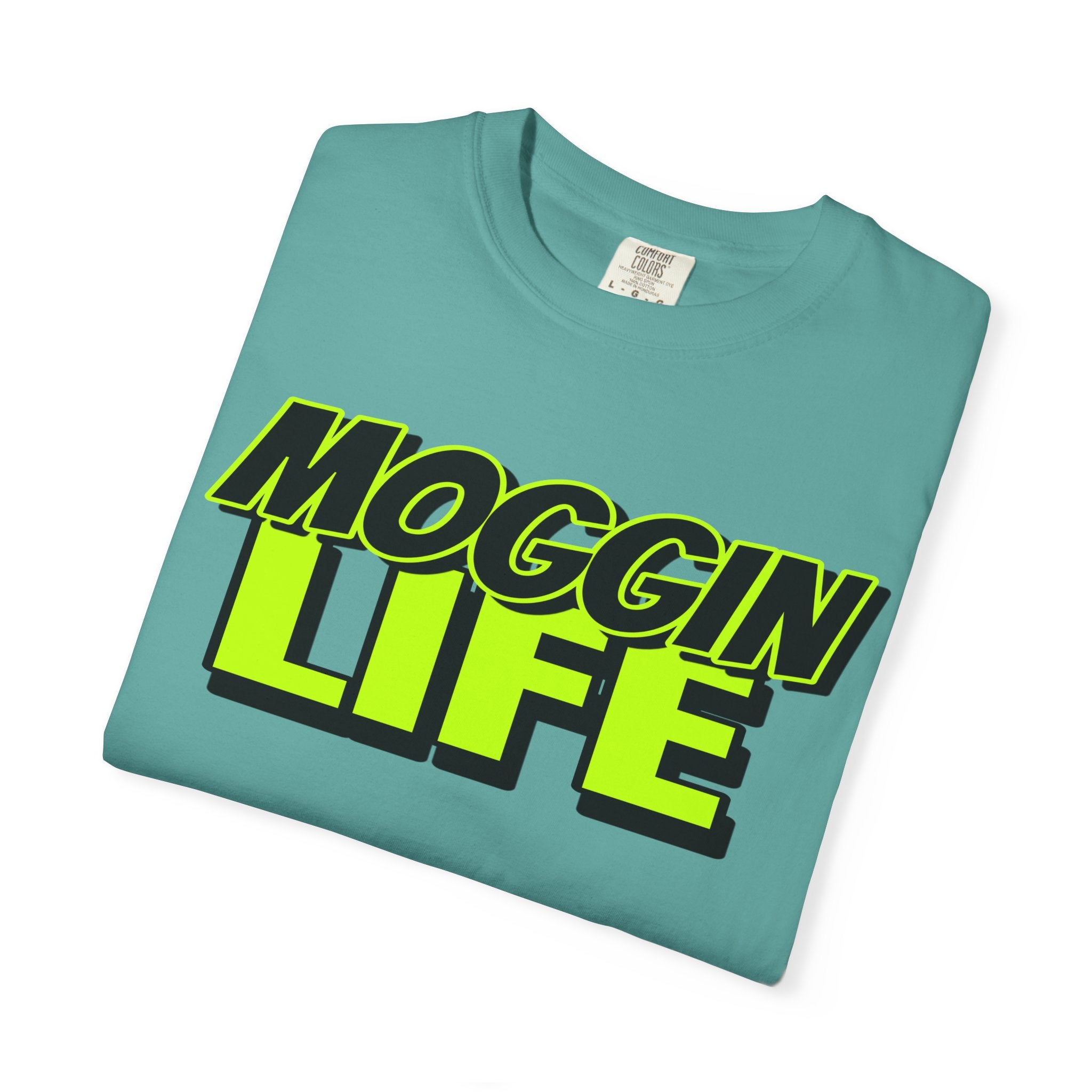"Moggin Life" — Bold Neon Graphic Tee