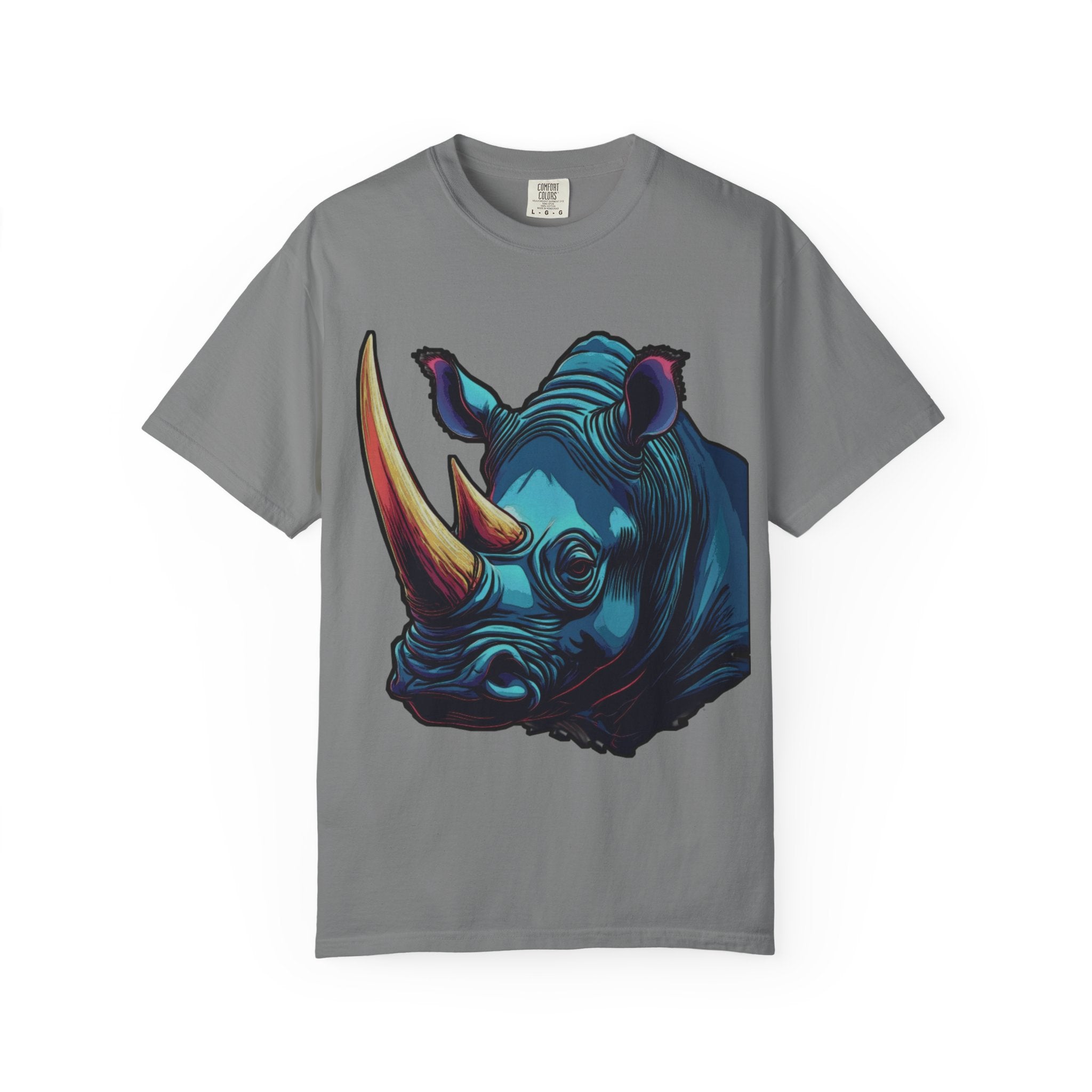 "Rhino Head" Graphic T-Shirt — Bold Animal