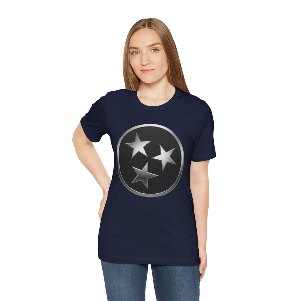 "Tennessee Pride" Metallic Black State Emblem Graphic Tee