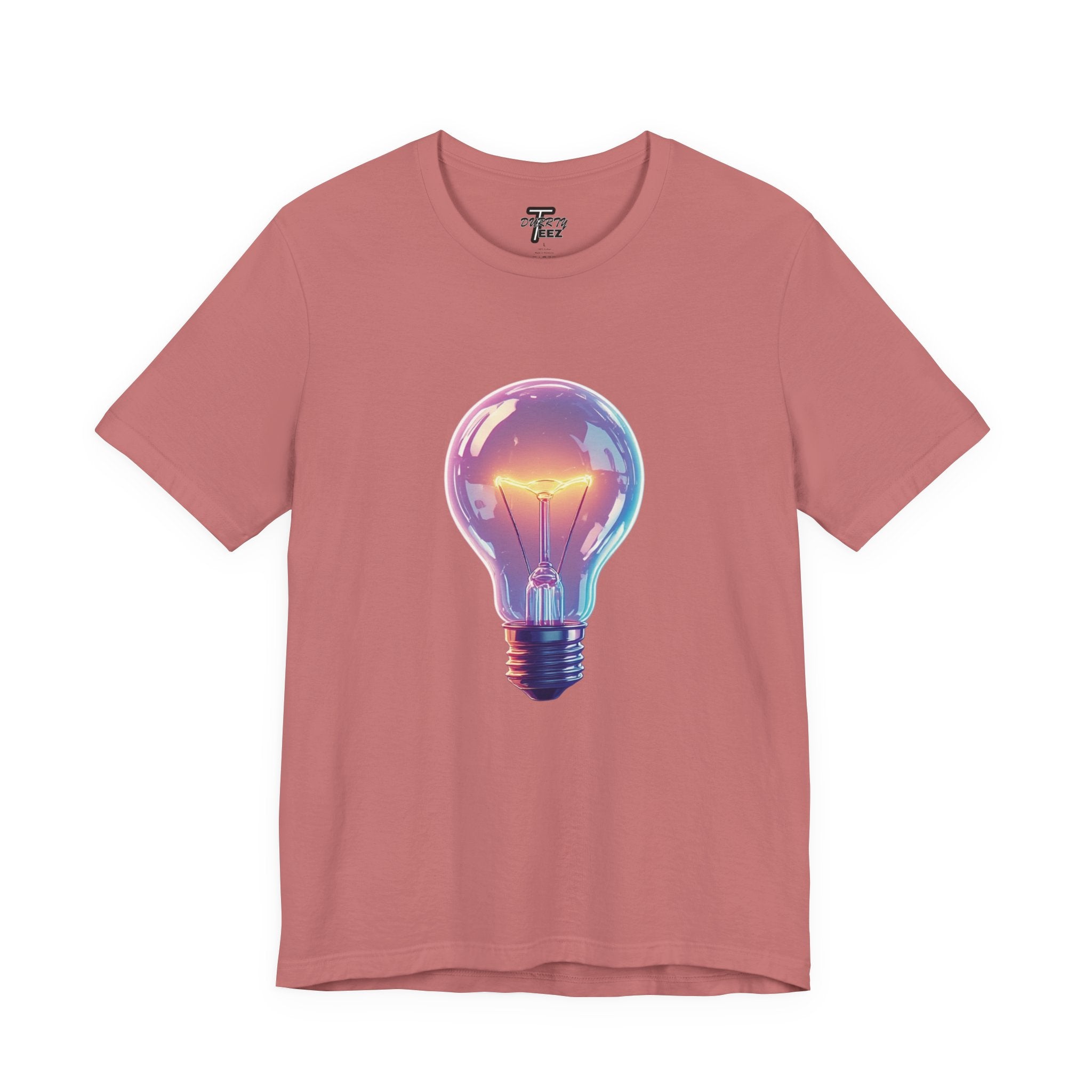 "Bright Ideas" Retro Neon Light Bulb Graphic Tee