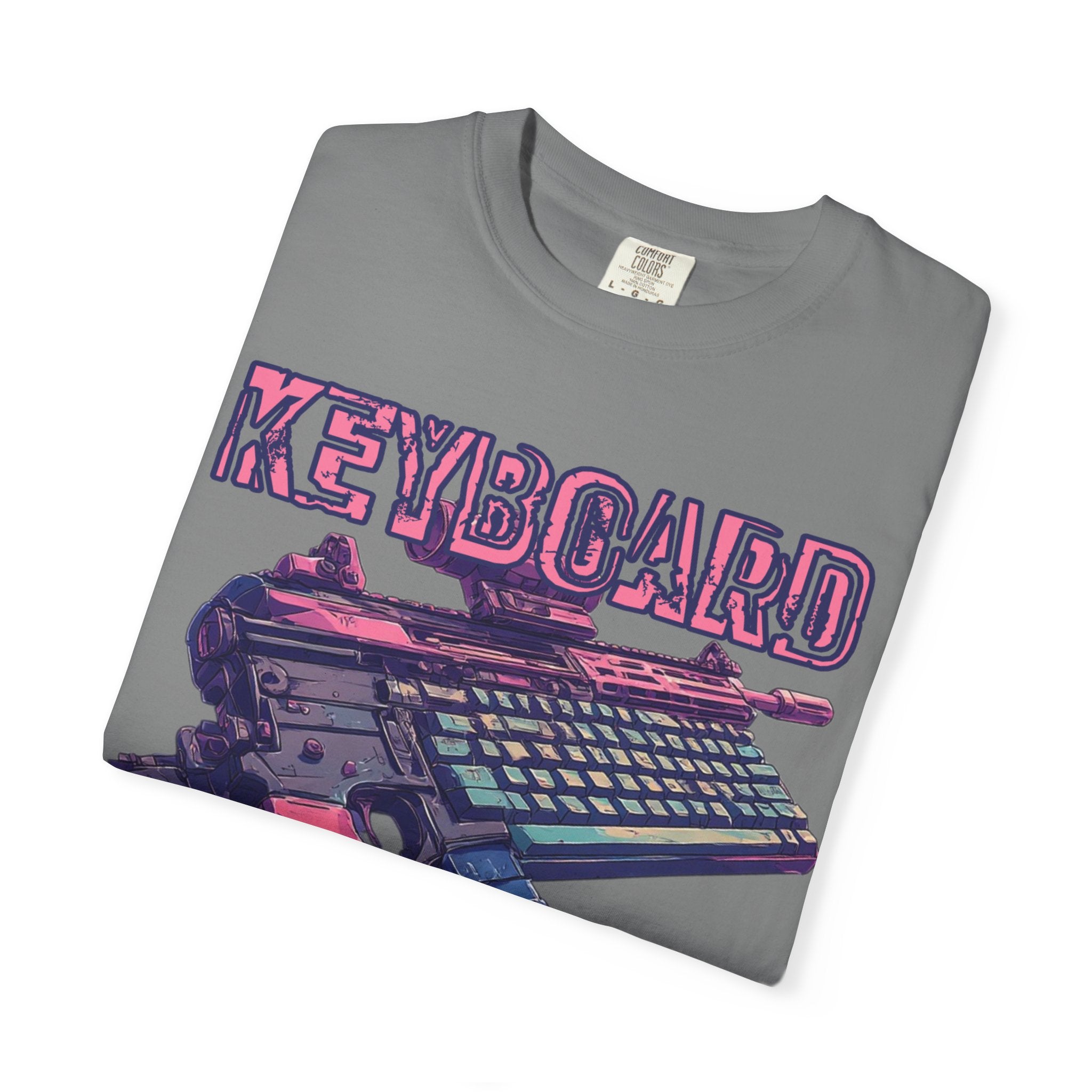 "Keyboard Warrior" Pink Graphic Tee