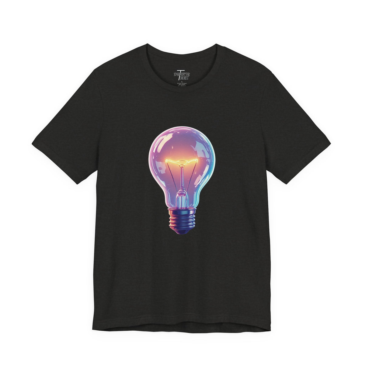 "Bright Ideas" Retro Neon Light Bulb Graphic Tee