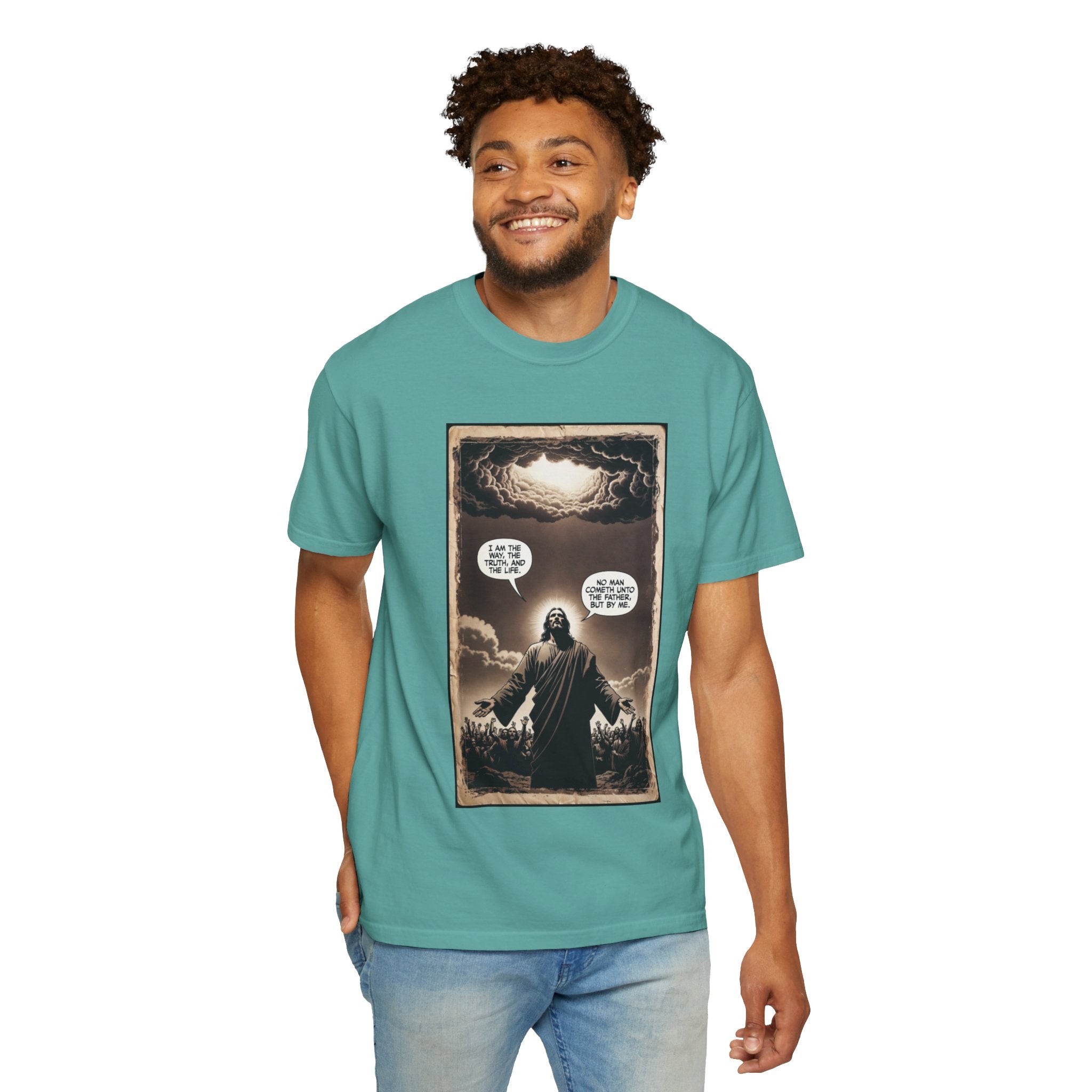 Jesus Comic Panel "I Am The Way" Graphic Tee