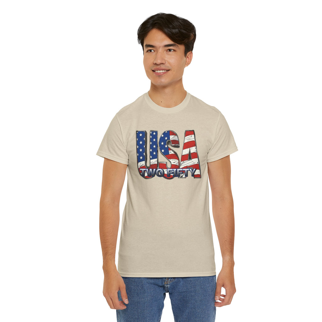 "USA Two Fifty" – 250 Years Patriotic America Graphic Tee