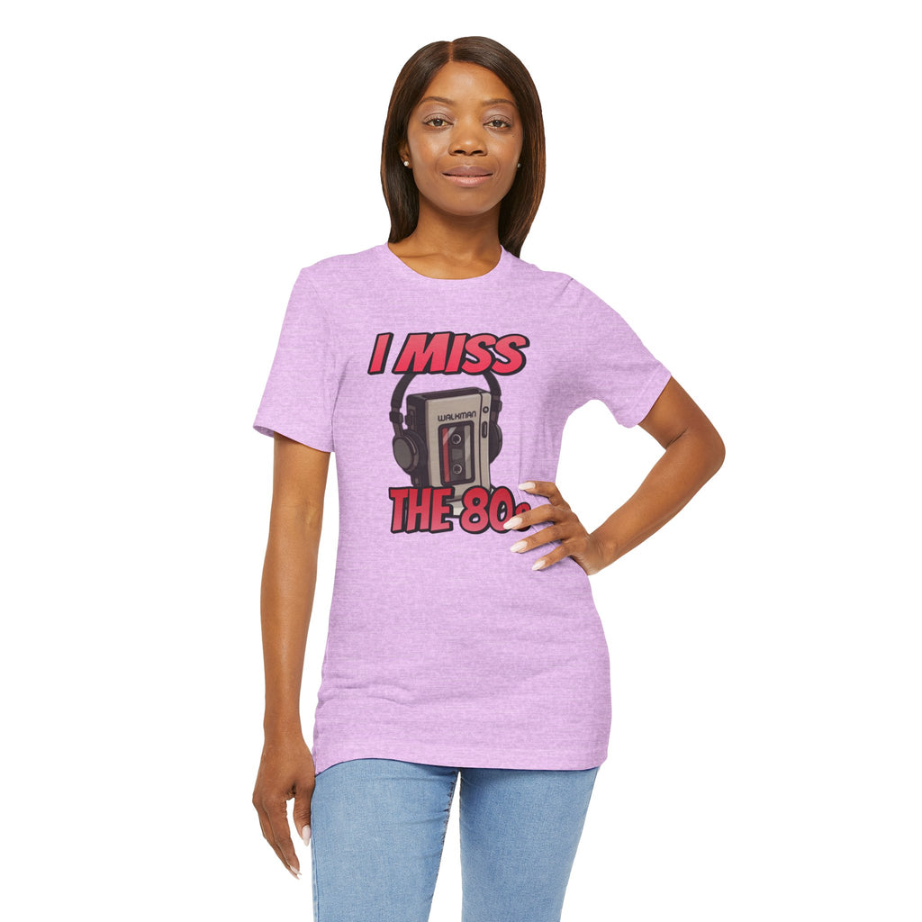 "I Miss the 80s" Retro Walkman Nostalgia Graphic Tee