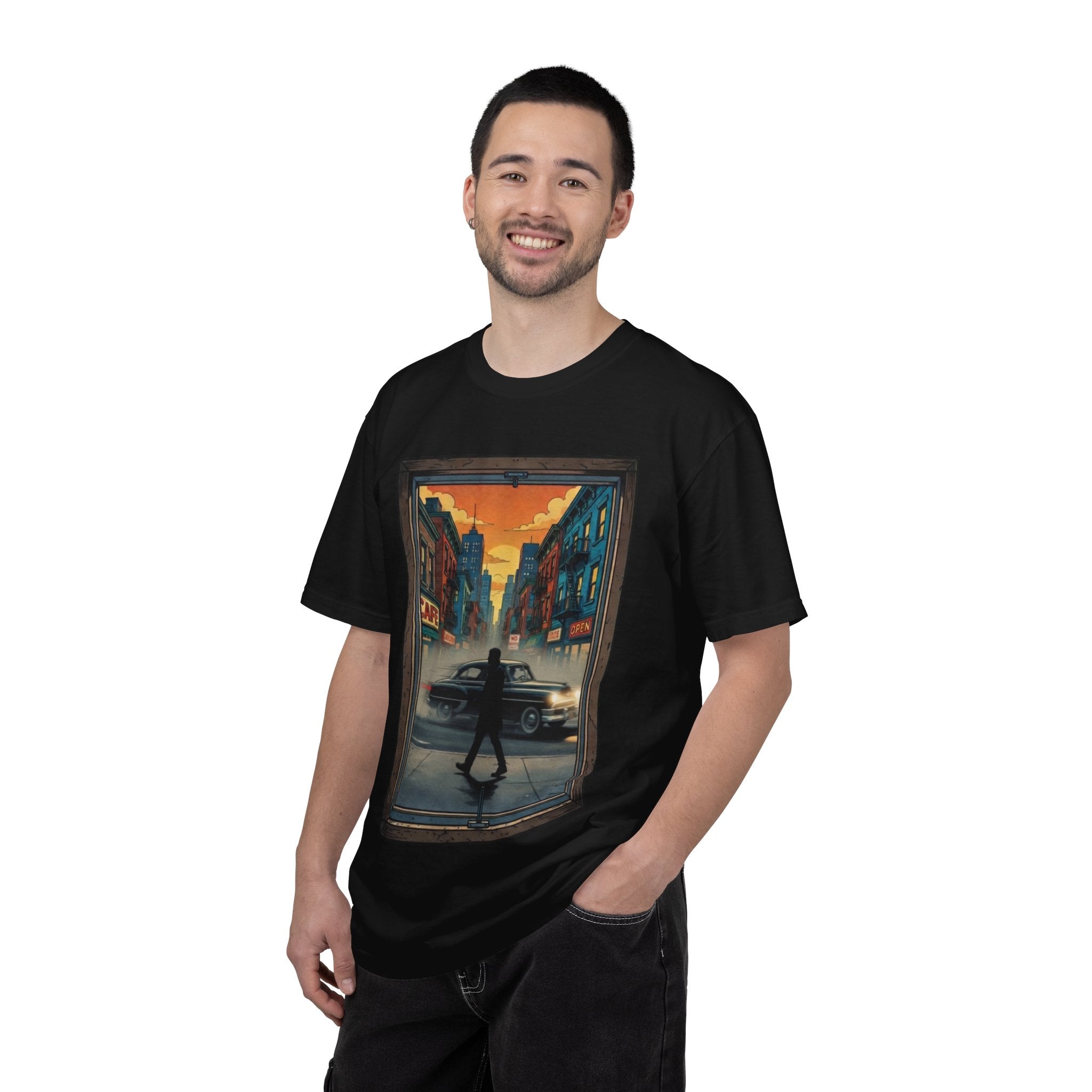 "Walking Alone" City Sidewalk Graphic Tee