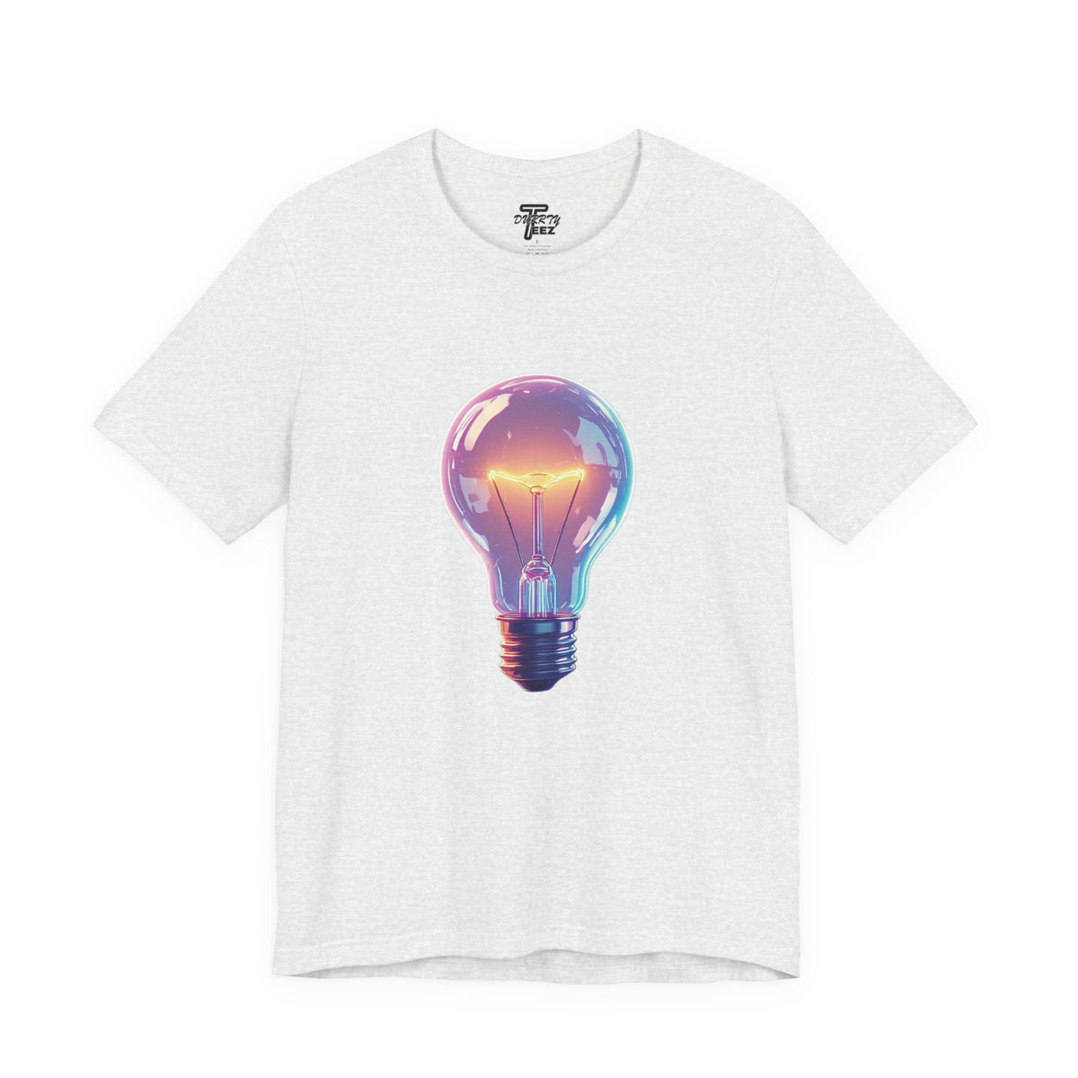 "Bright Ideas" Retro Neon Light Bulb Graphic Tee