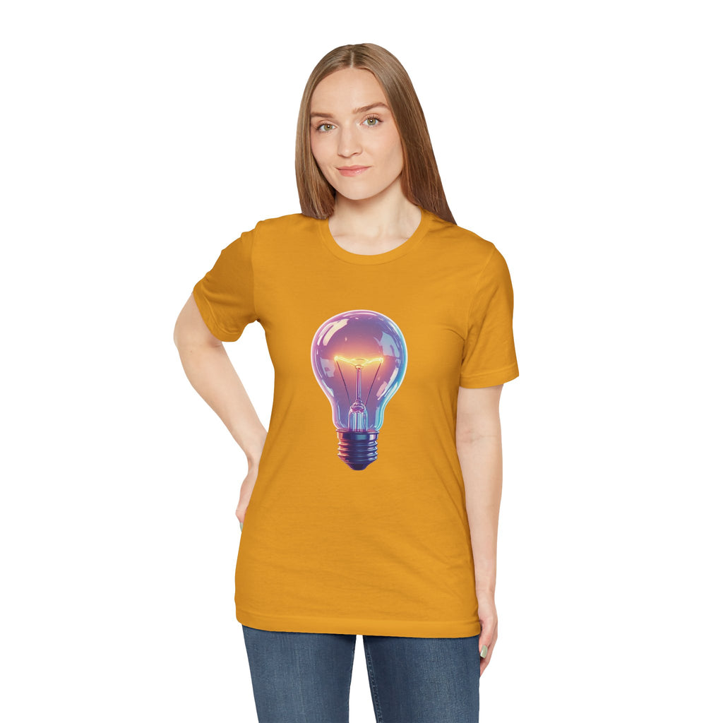 "Bright Ideas" Retro Neon Light Bulb Graphic Tee