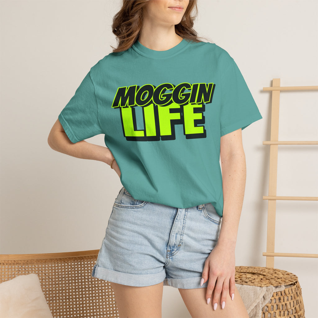 "Moggin Life" — Bold Neon Graphic Tee