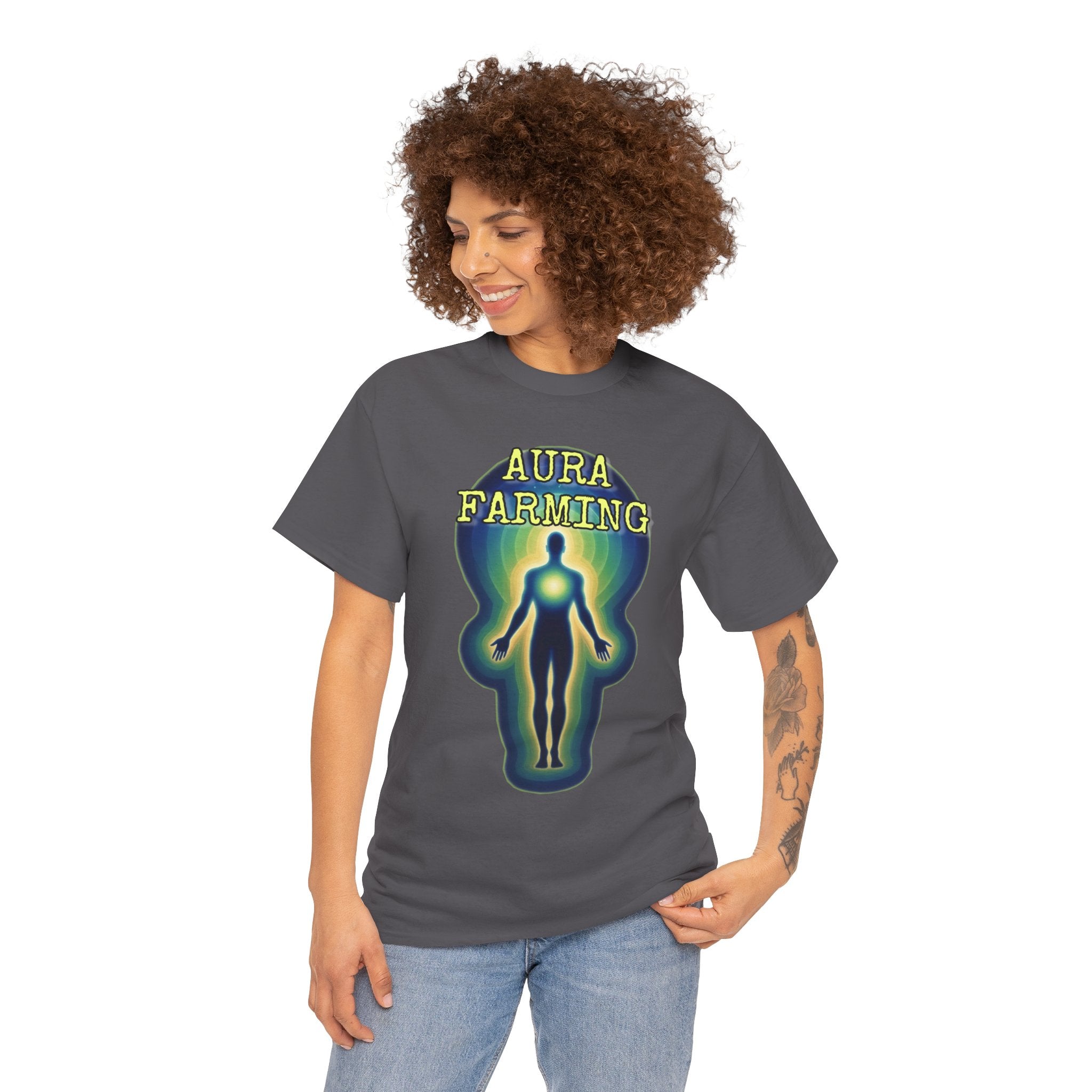 "Aura Farming" — Spiritual Energy Graphic Tee