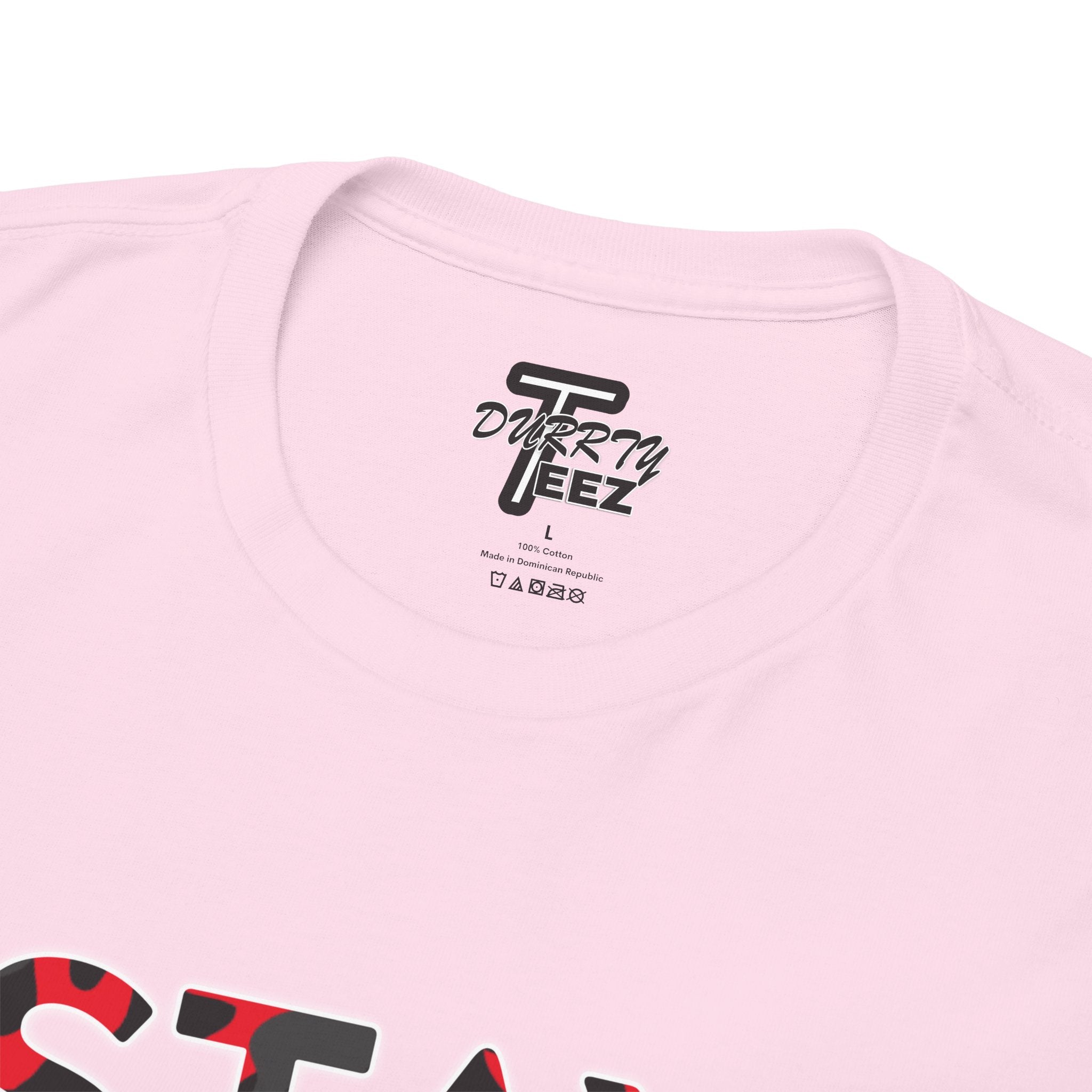 "Stay Based!" Bold Red/Black Camo Graphic Tee
