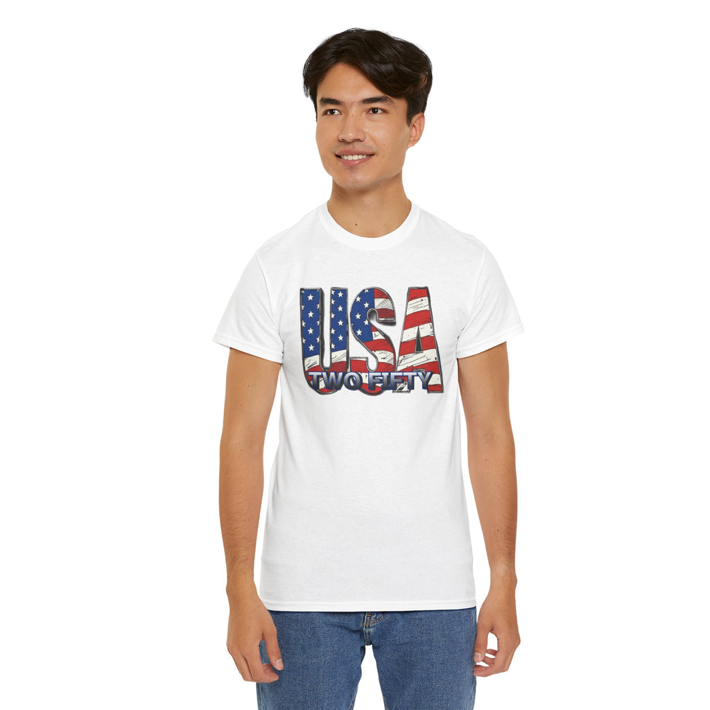 "USA Two Fifty" – 250 Years Patriotic America Graphic Tee
