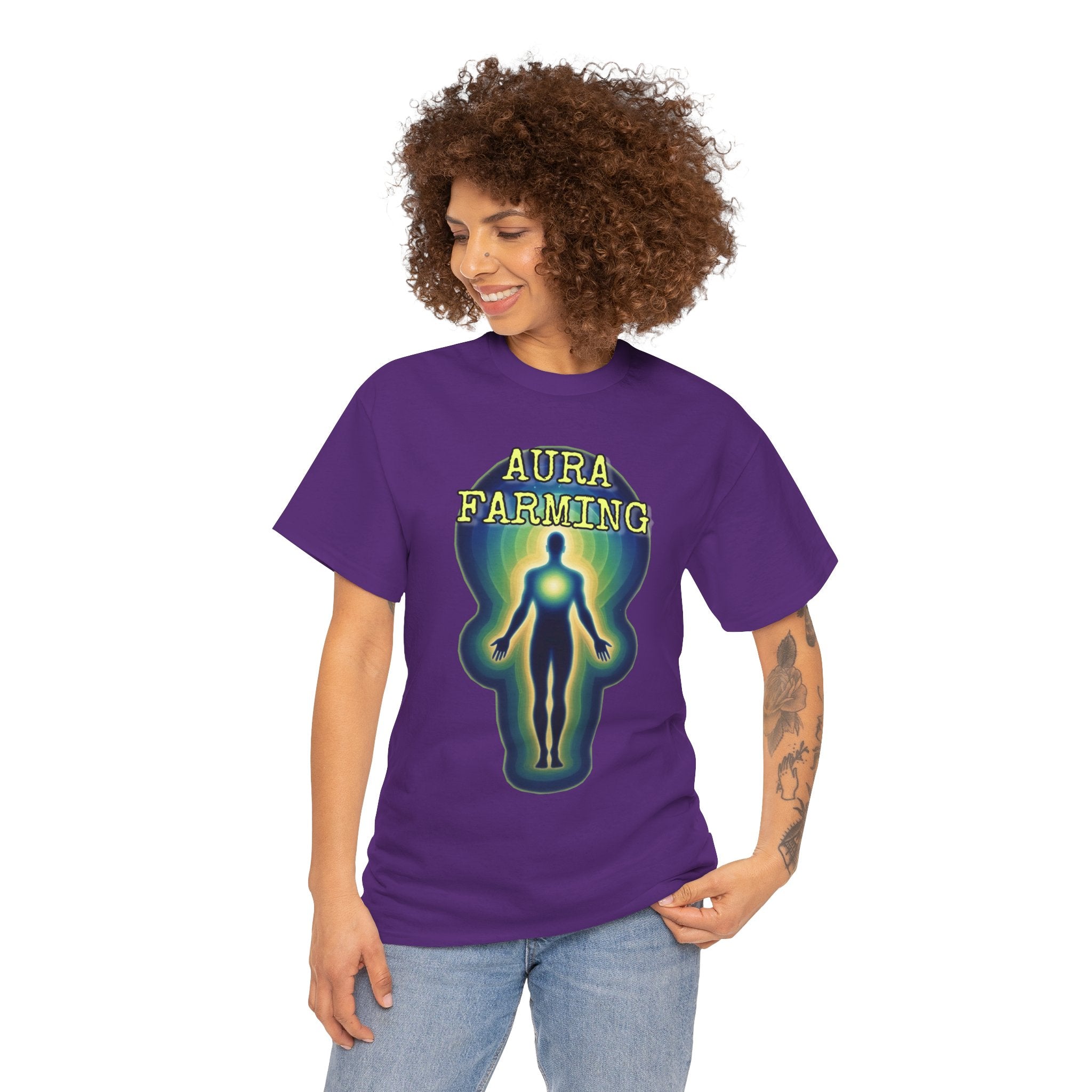 "Aura Farming" — Spiritual Energy Graphic Tee