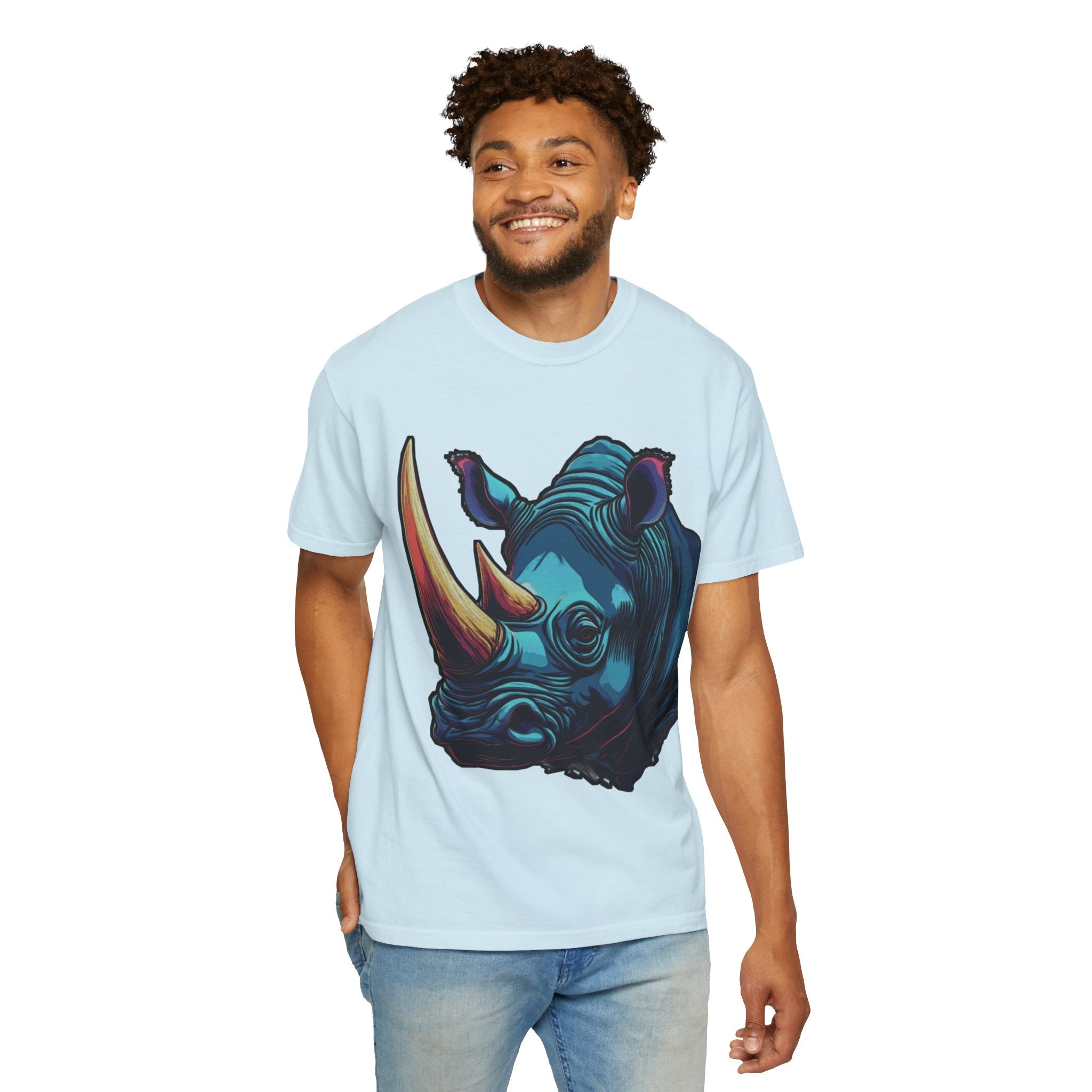 "Rhino Head" Graphic T-Shirt — Bold Animal