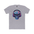 "Music Till Death" V2 Neon Skull with Headphones Graphic Tee