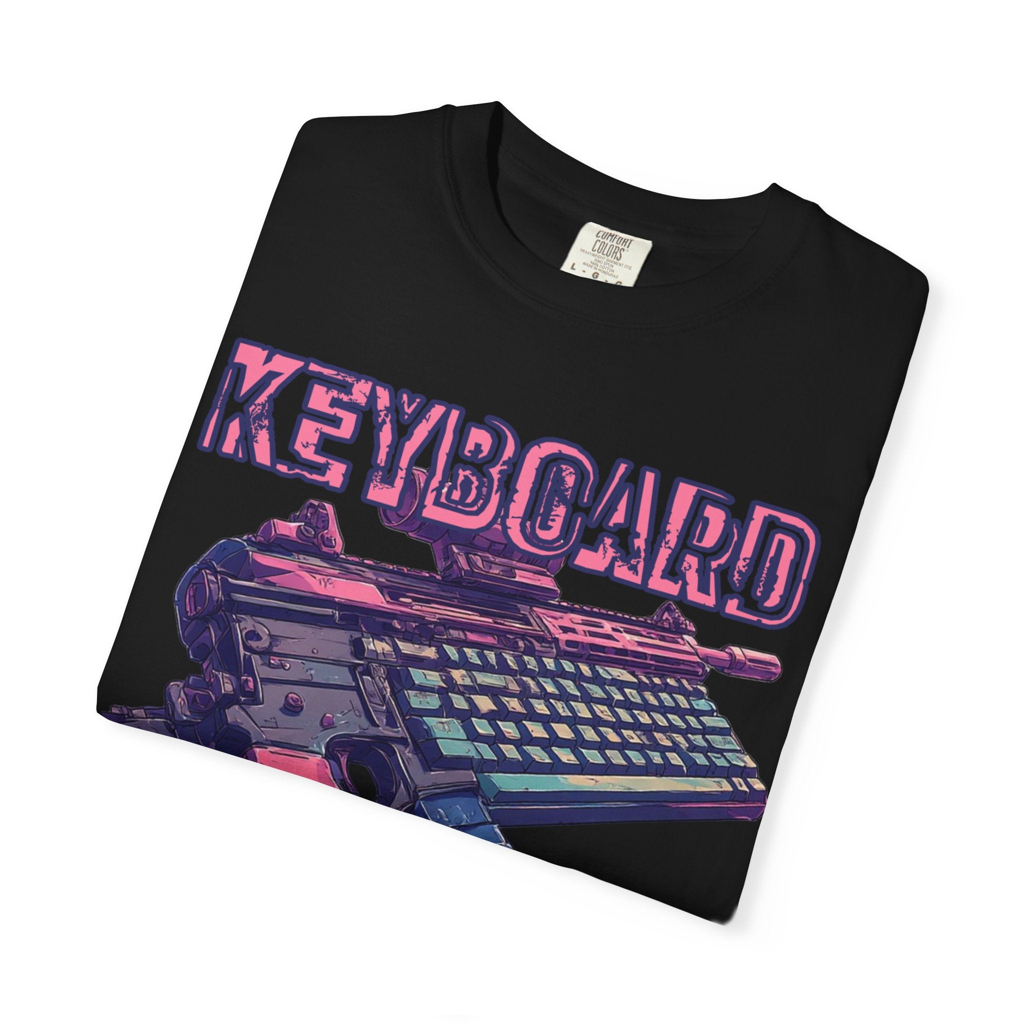 "Keyboard Warrior" Pink Graphic Tee