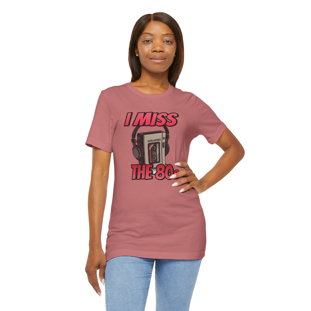 "I Miss the 80s" Retro Walkman Nostalgia Graphic Tee