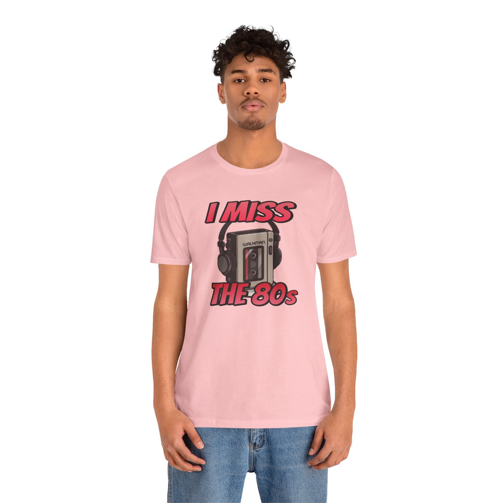 "I Miss the 80s" Retro Walkman Nostalgia Graphic Tee