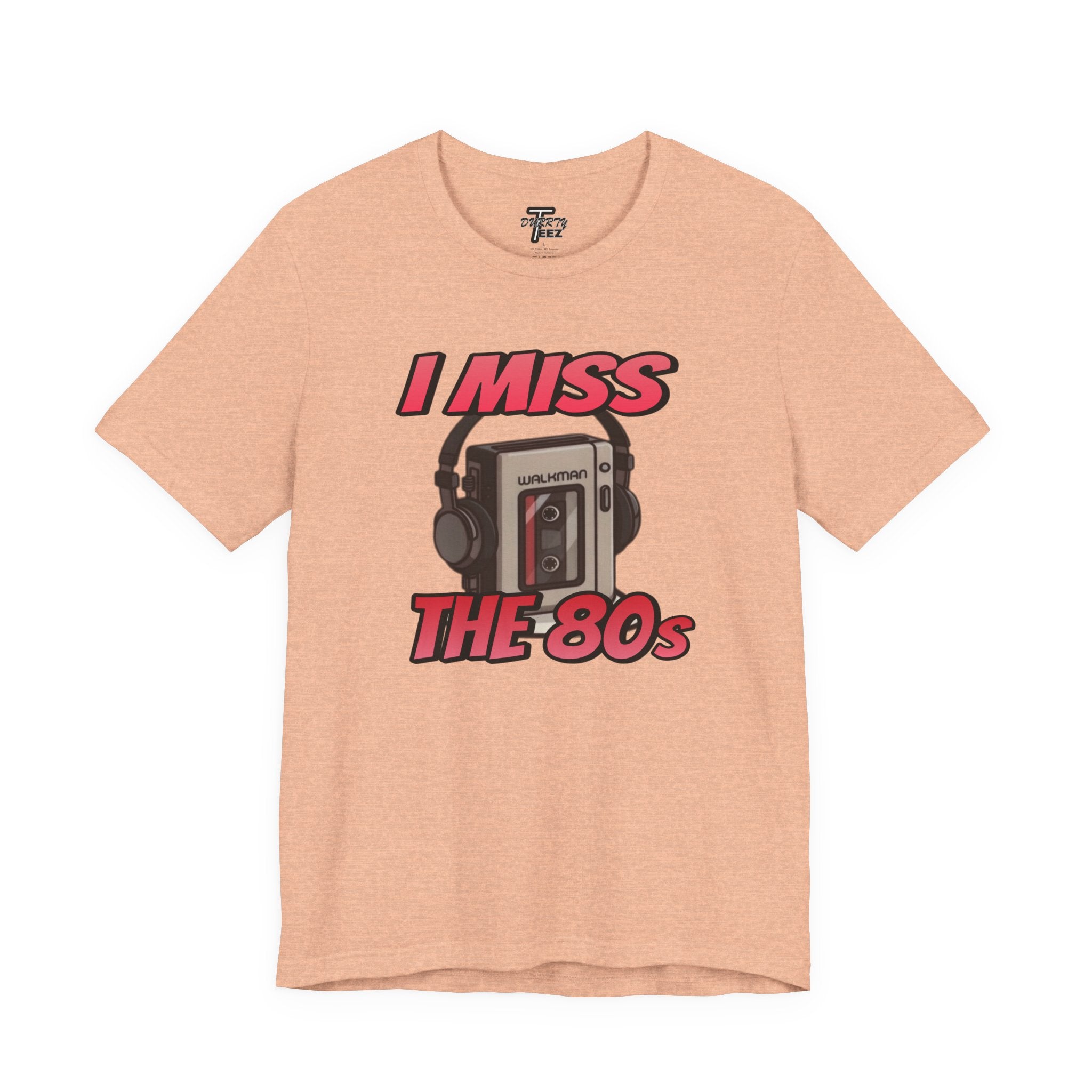 "I Miss the 80s" Retro Walkman Nostalgia Graphic Tee