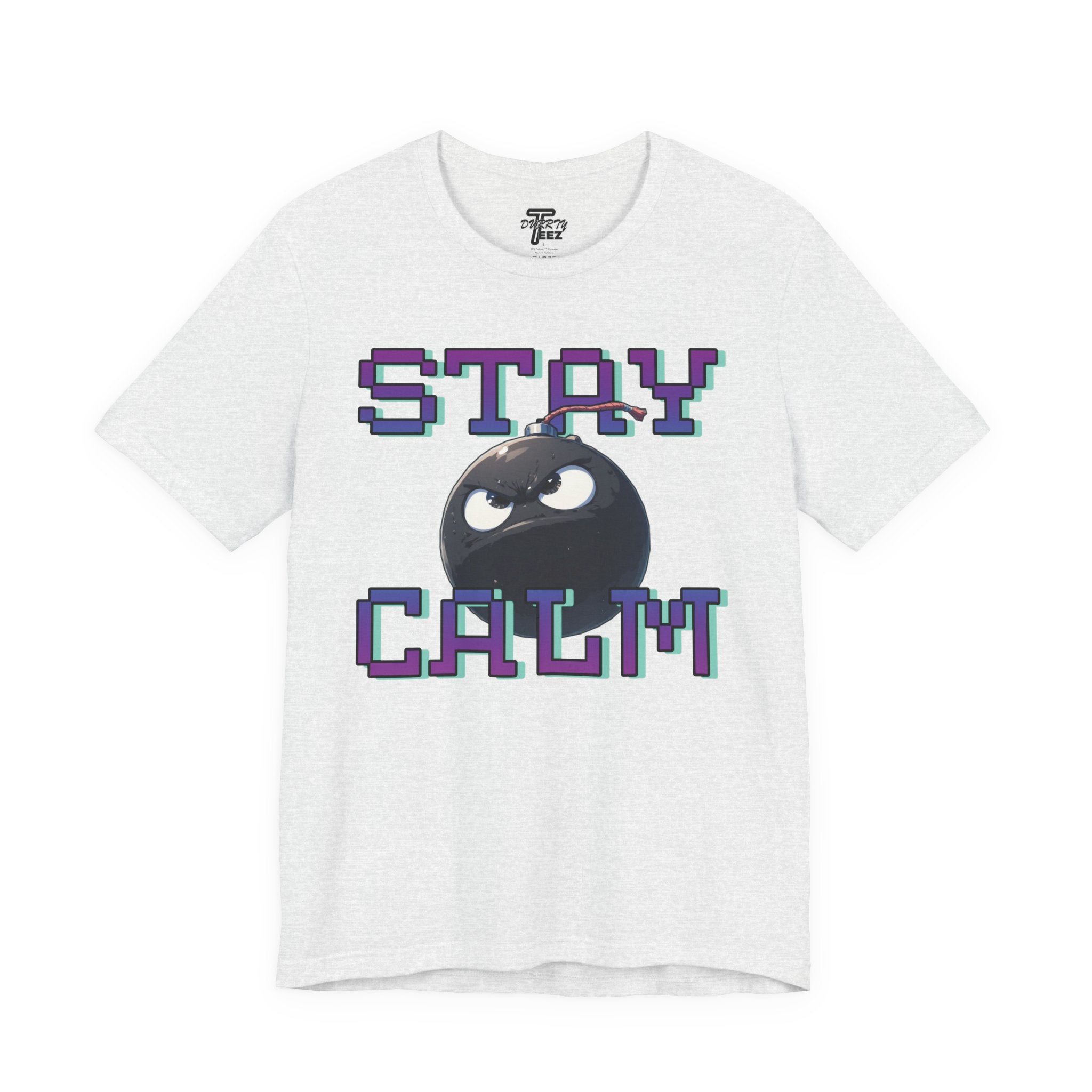 "Stay Calm" Retro Pixel Bomb Graphic Tee