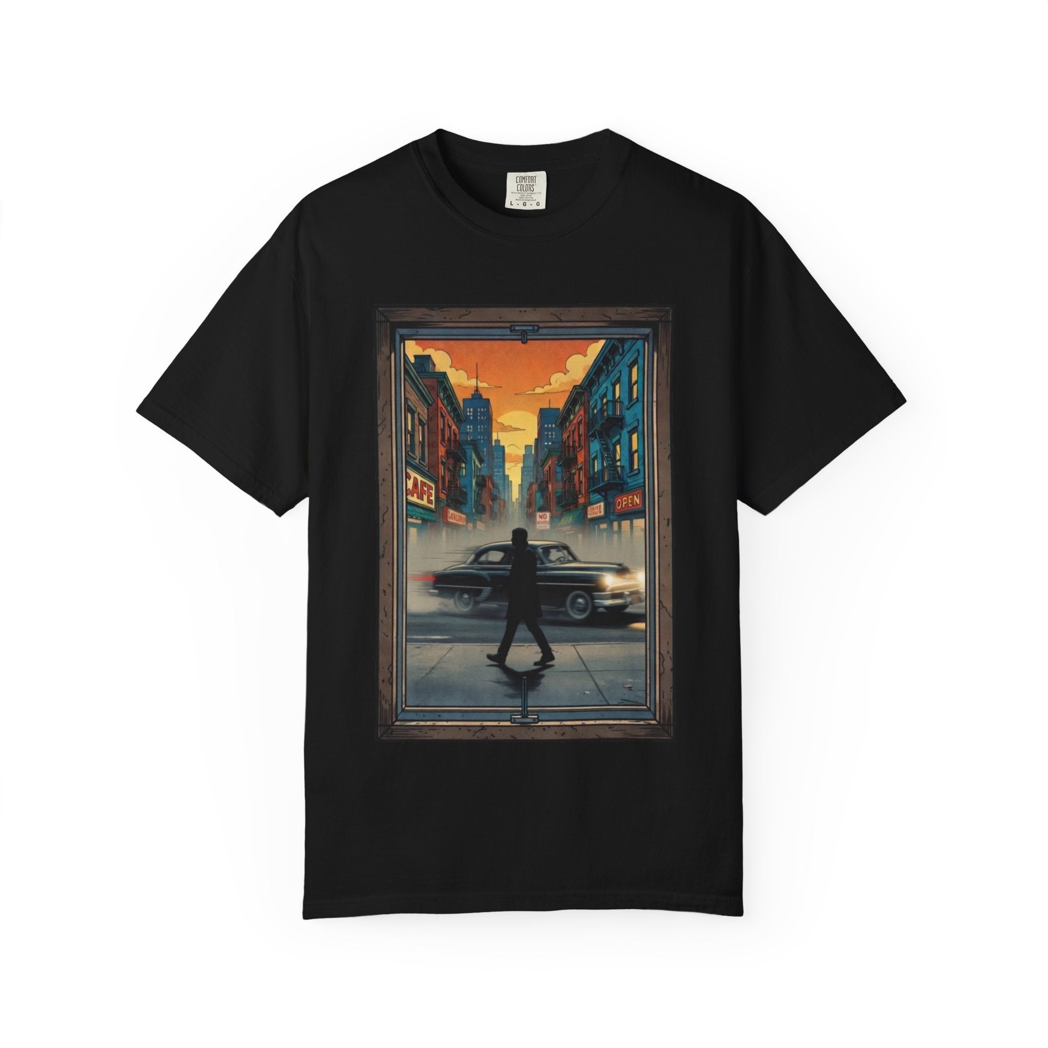 "Walking Alone" City Sidewalk Graphic Tee