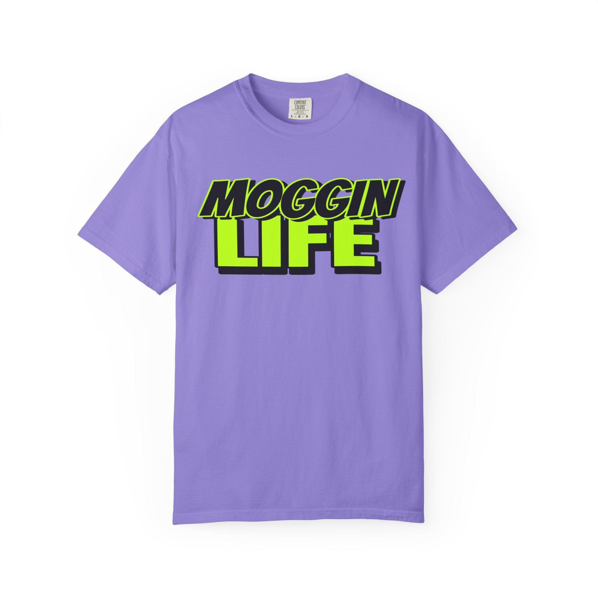 "Moggin Life" — Bold Neon Graphic Tee