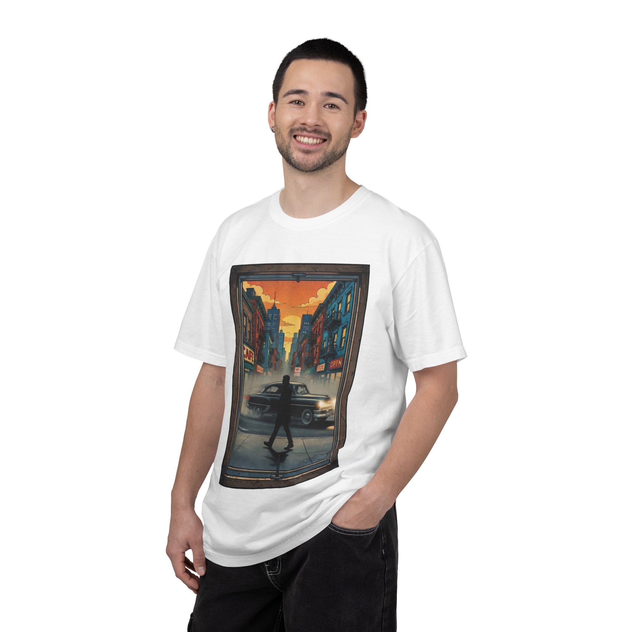 "Walking Alone" City Sidewalk Graphic Tee