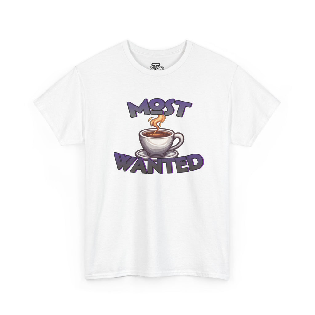 "Most Wanted" Cute Coffee Lover Graphic Tee