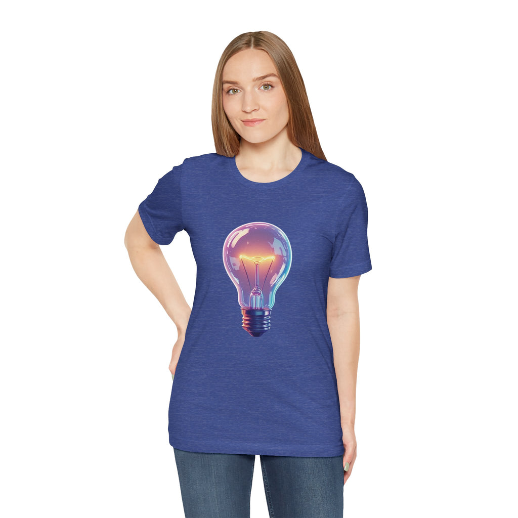 "Bright Ideas" Retro Neon Light Bulb Graphic Tee