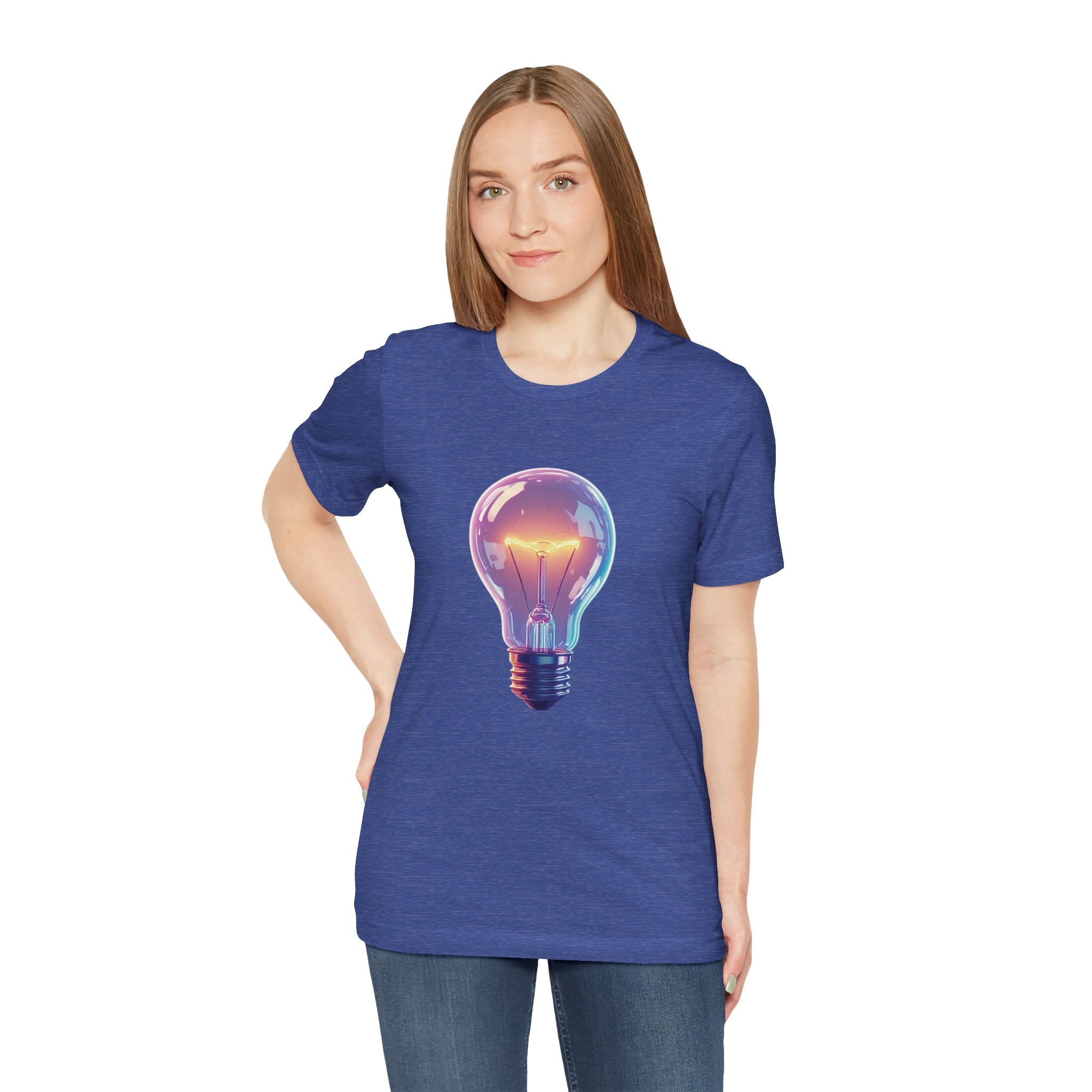 "Bright Ideas" Retro Neon Light Bulb Graphic Tee