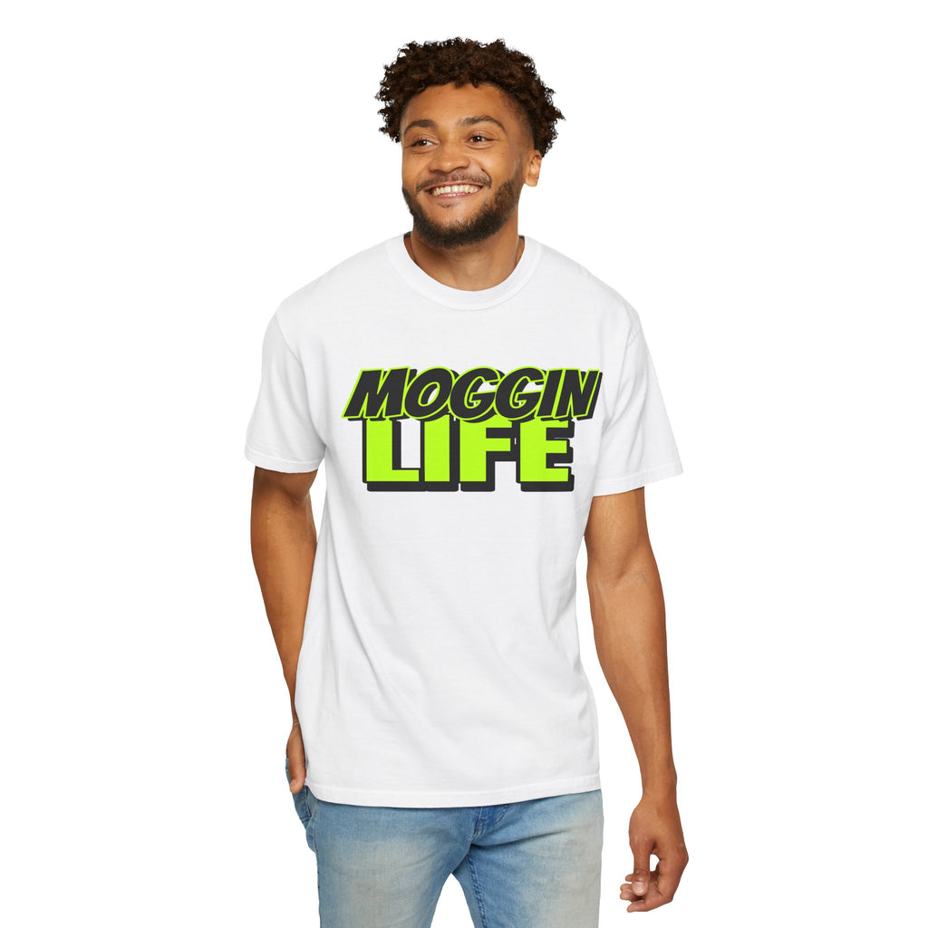 "Moggin Life" — Bold Neon Graphic Tee