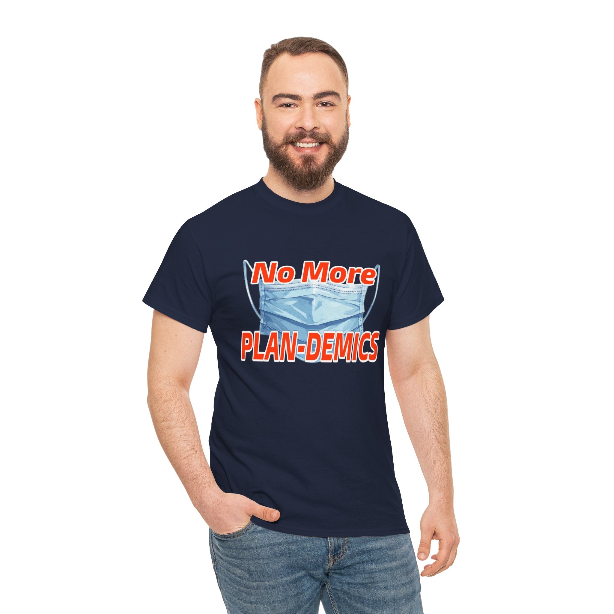 "No More PLAN-DEMICS" Mask Protest Graphic Tee
