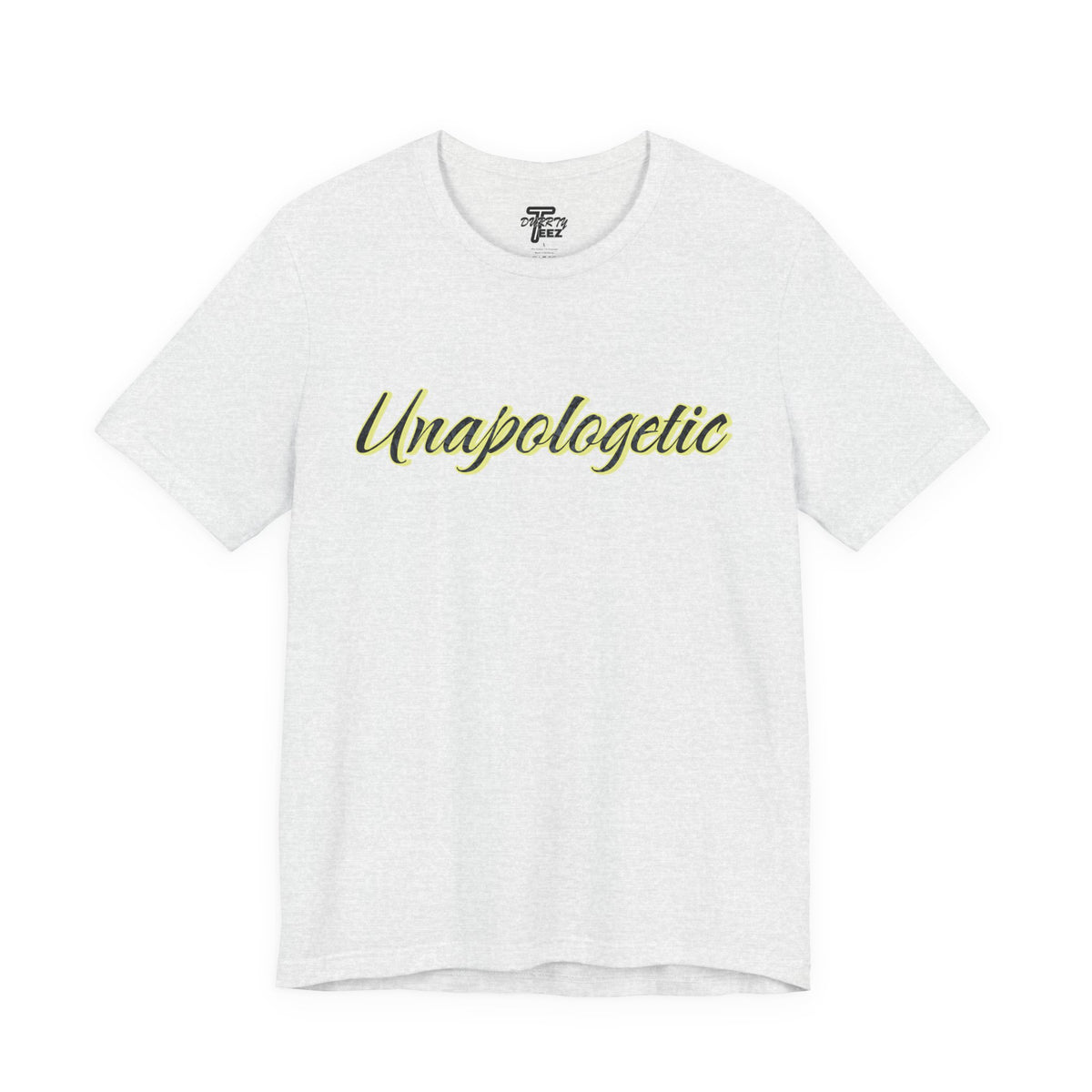 "Unapologetic" Bold Gold Lettering Graphic Tee