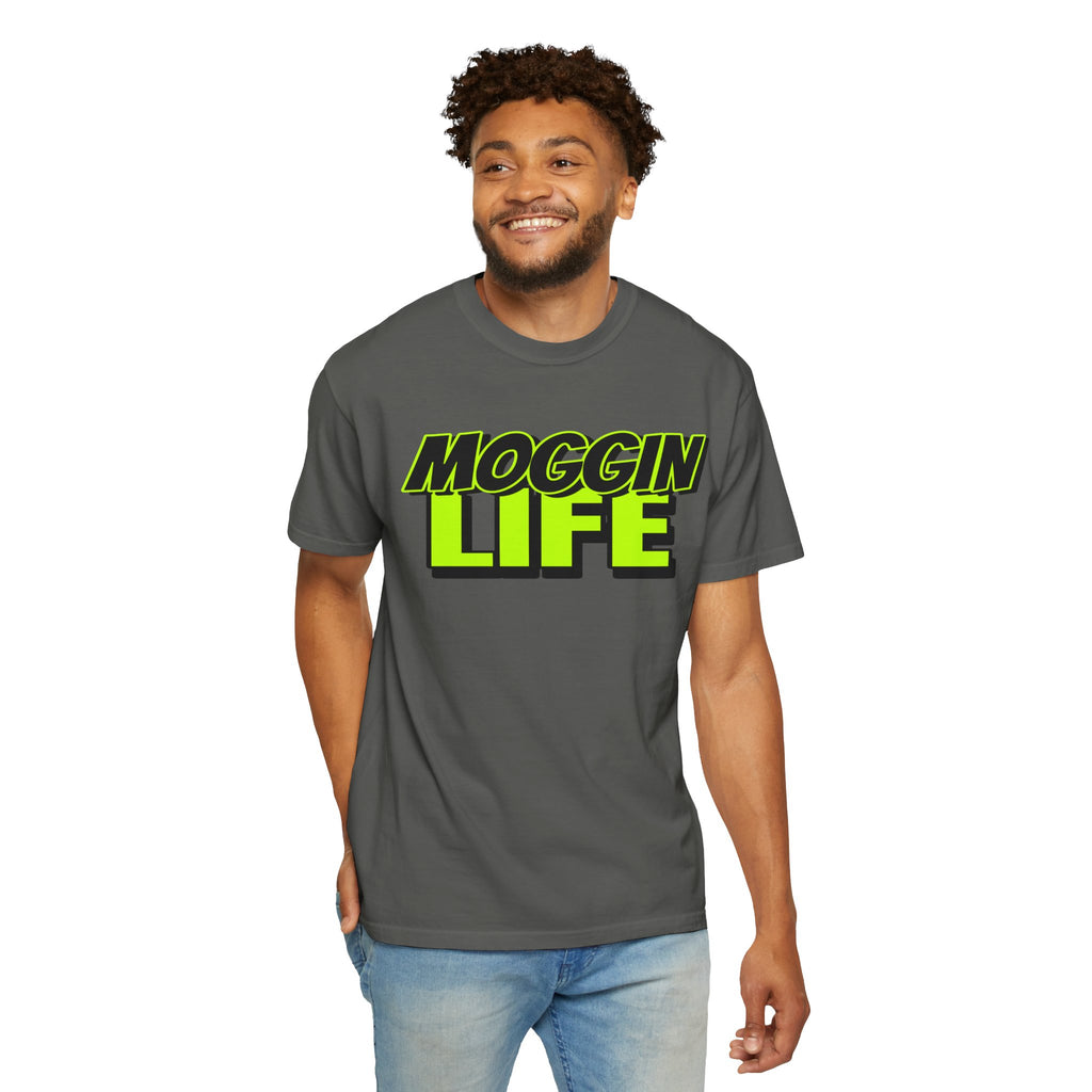 "Moggin Life" — Bold Neon Graphic Tee