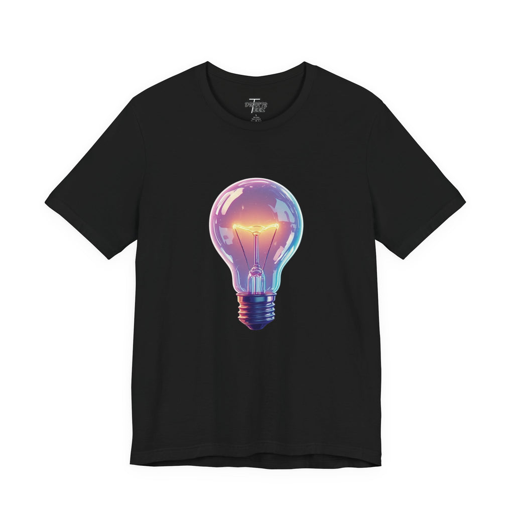 "Bright Ideas" Retro Neon Light Bulb Graphic Tee