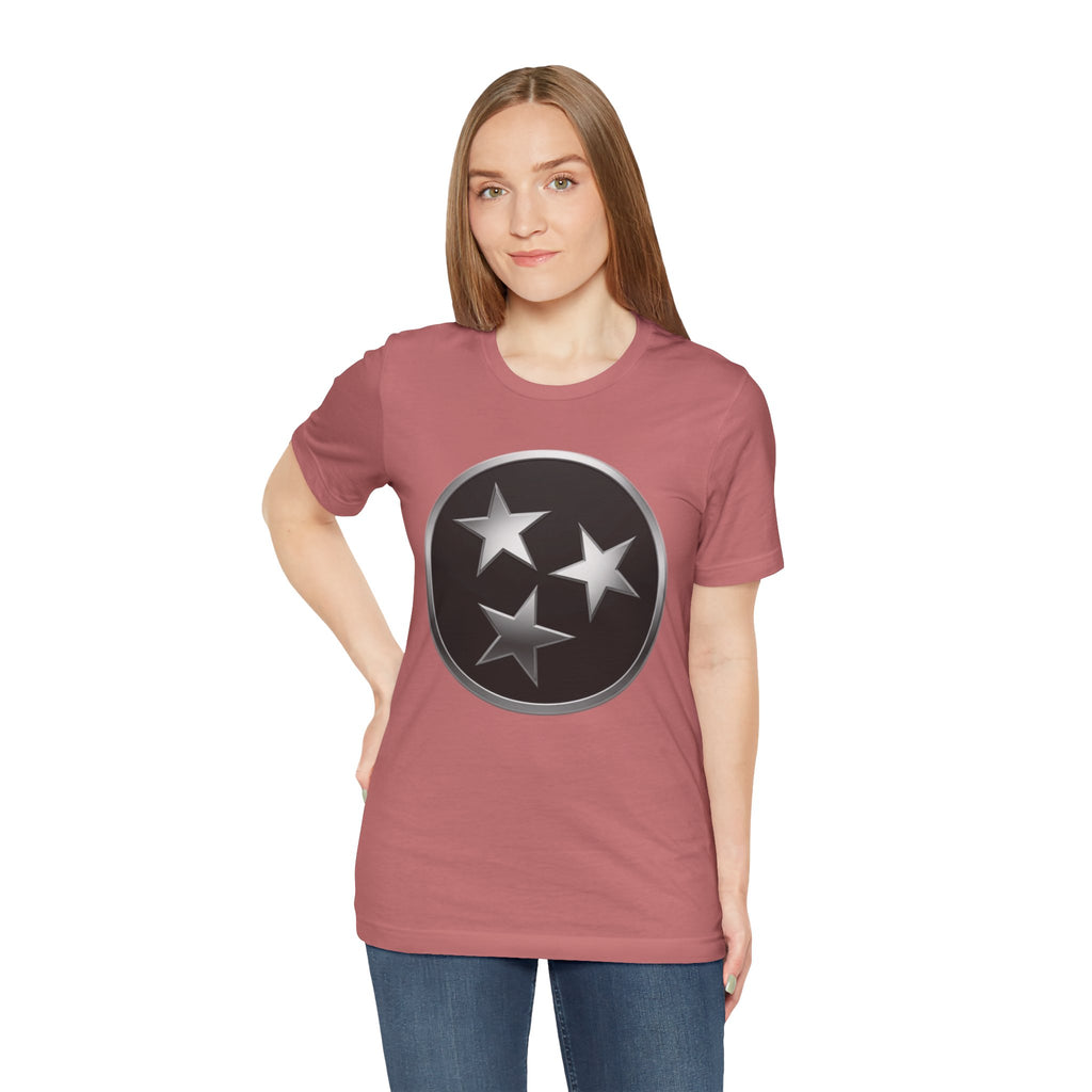 "Tennessee Pride" Metallic Black State Emblem Graphic Tee